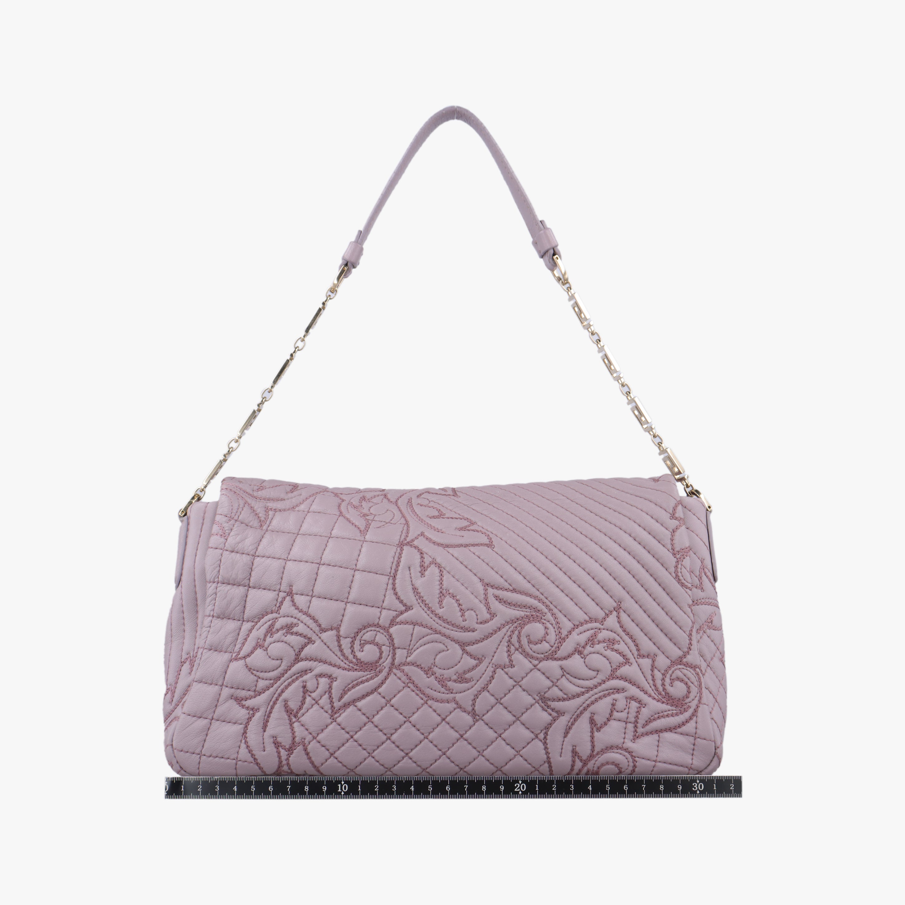 Pre-owned VERSACE Vanitas Medusa Purple leather  shoulderbag | stylenewstar