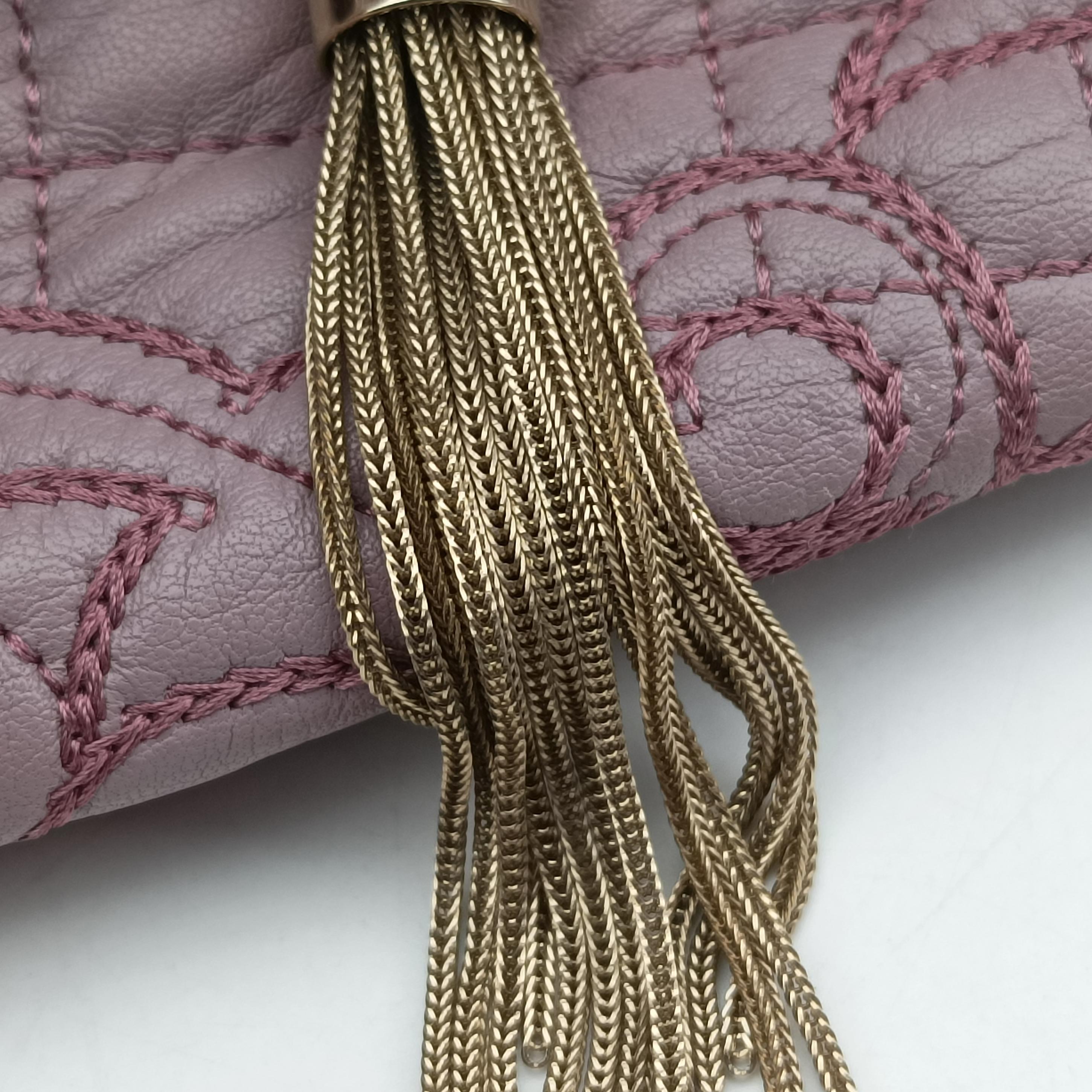 Pre-owned VERSACE Vanitas Medusa Purple leather  shoulderbag | stylenewstar