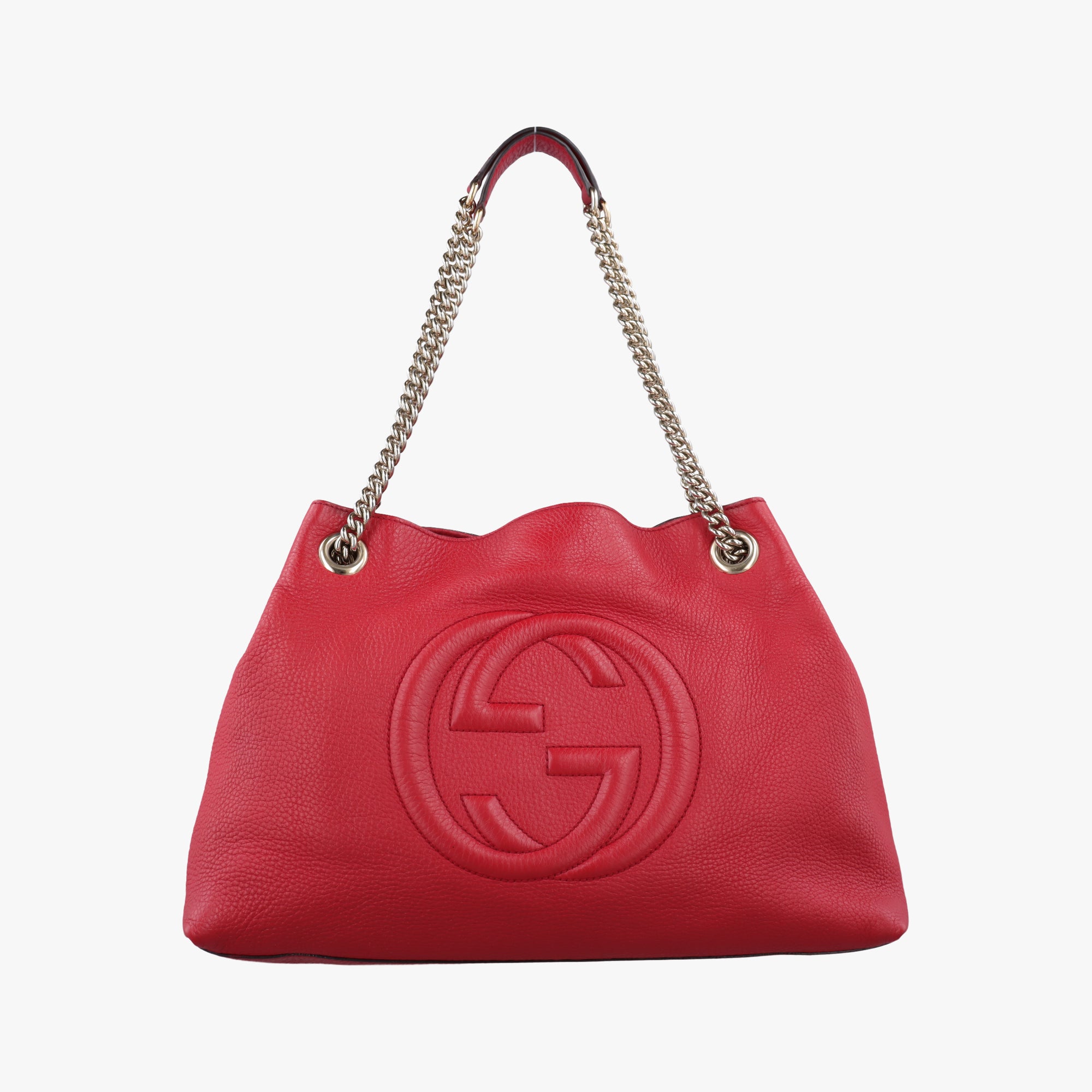 Pre-owned Gucci Soho Red Leather 308982 shoulderbag | stylenewstar