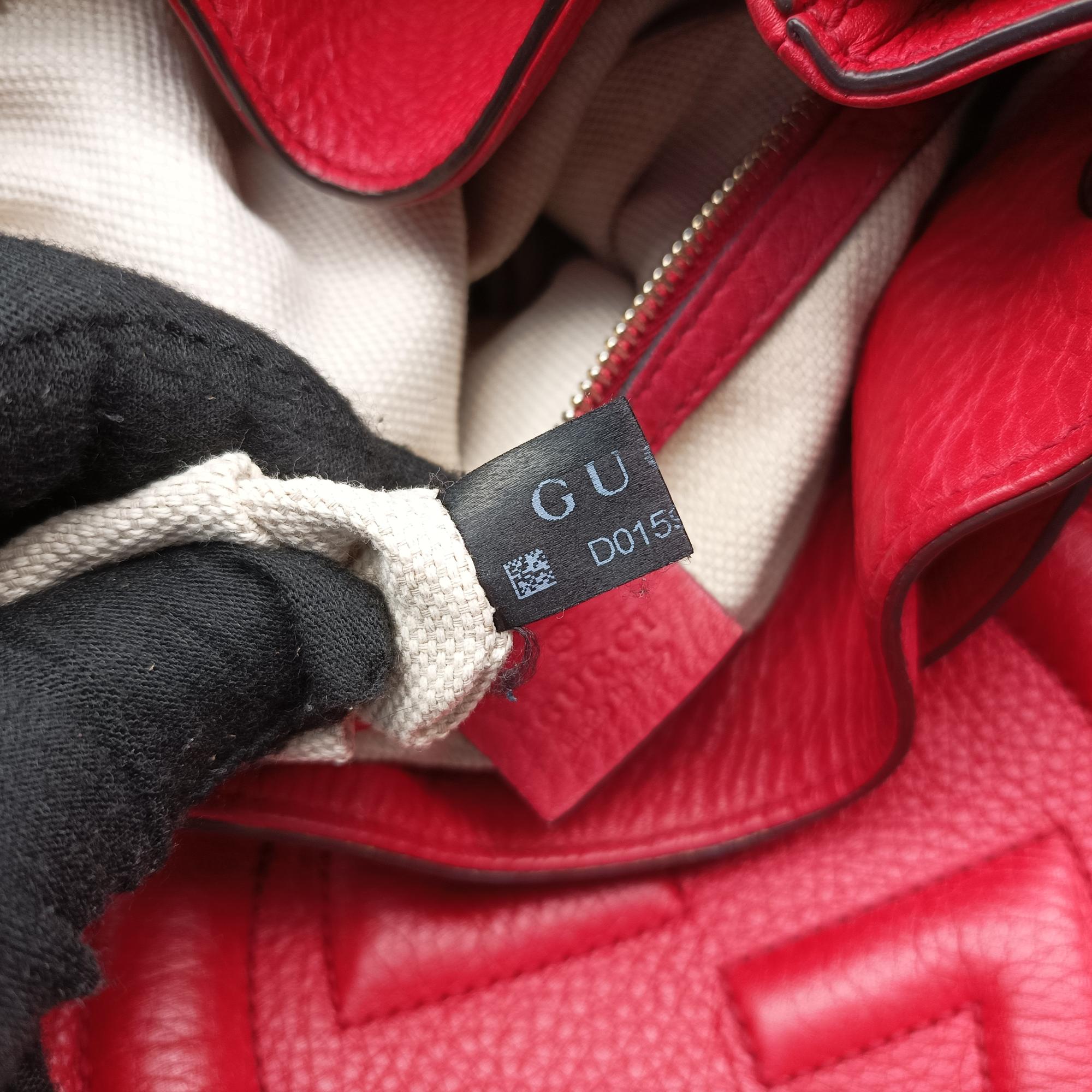 Pre-owned Gucci Soho Red Leather 308982 shoulderbag | stylenewstar