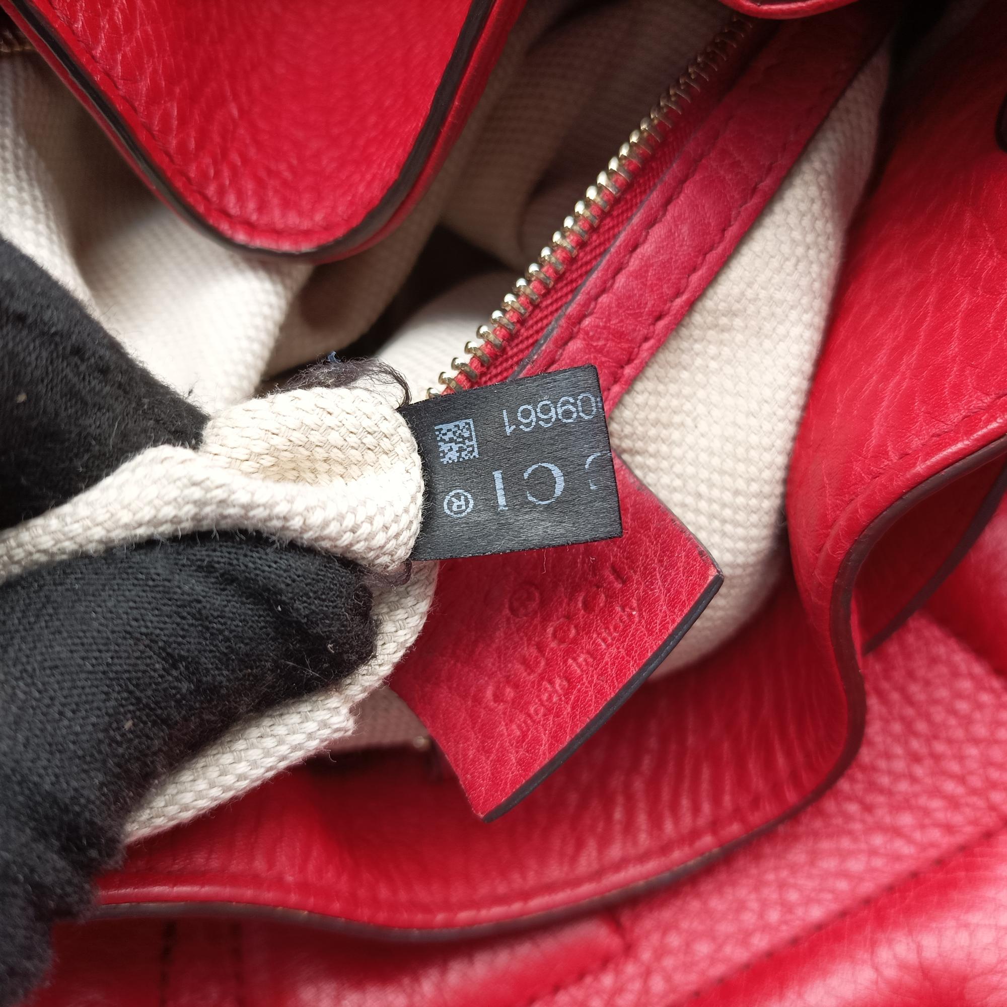 Pre-owned Gucci Soho Red Leather 308982 shoulderbag | stylenewstar