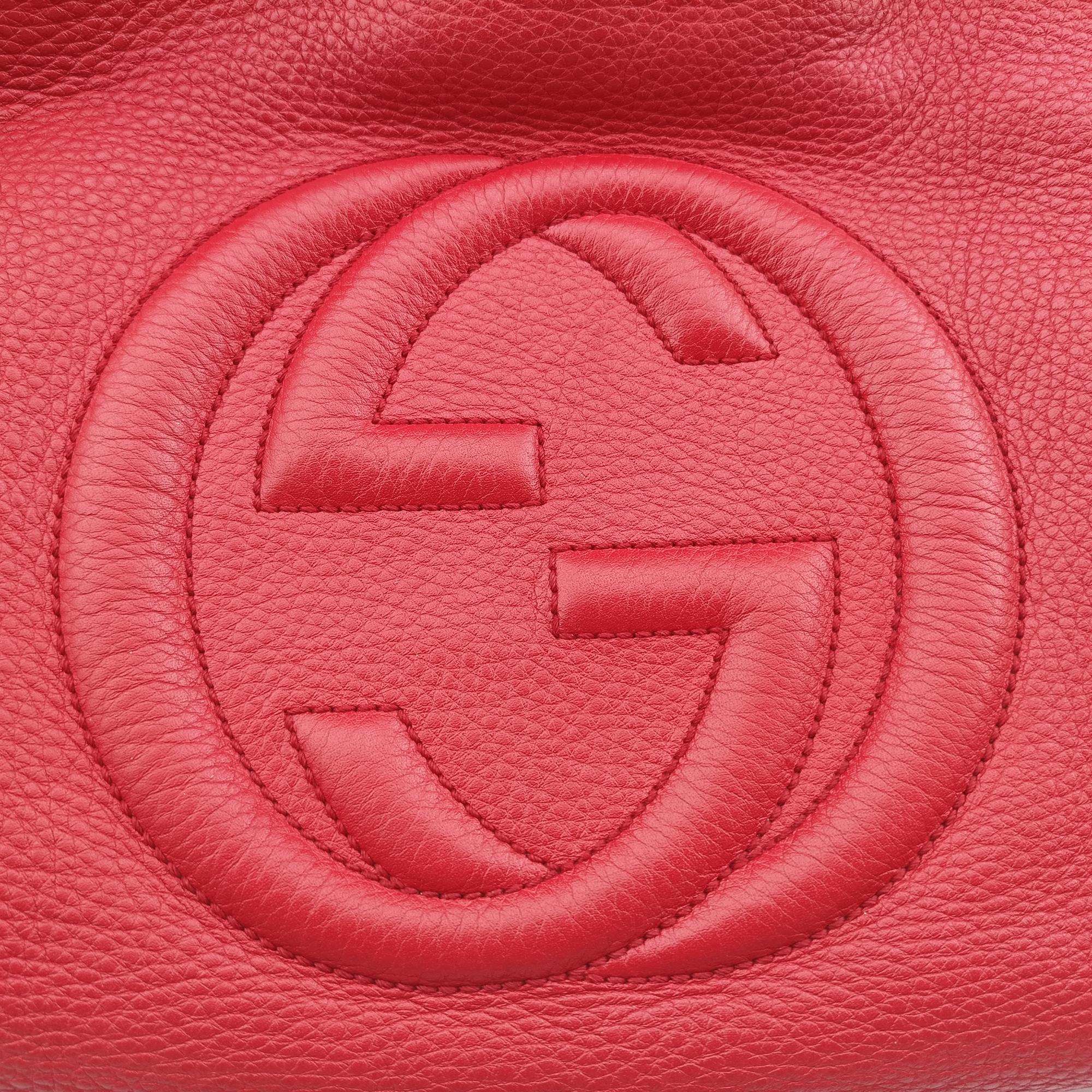 Pre-owned Gucci Soho Red Leather 308982 shoulderbag | stylenewstar