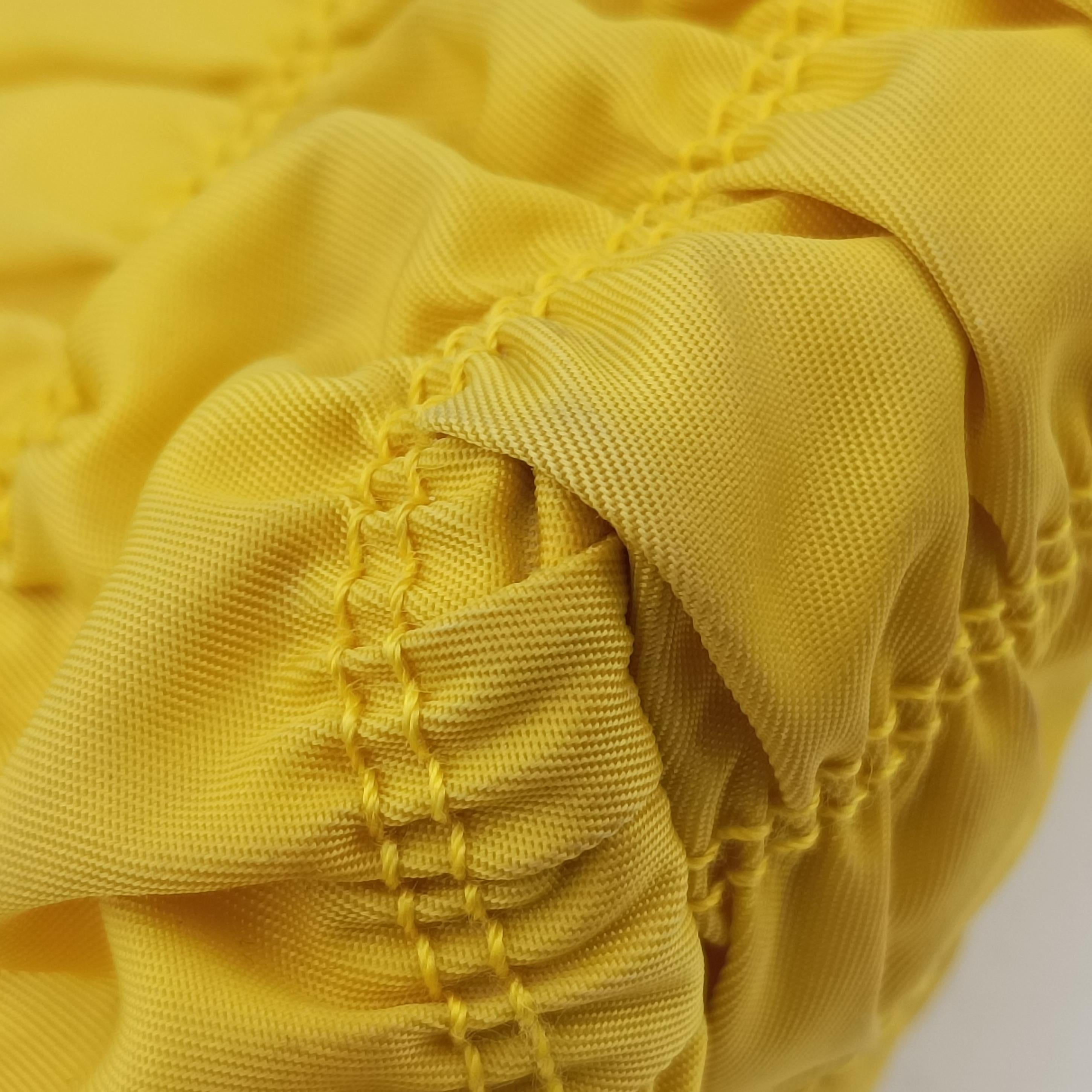 Secondhand Prada Tessuto Gaufre Yellow nylon  shoulderbag | stylenewstar