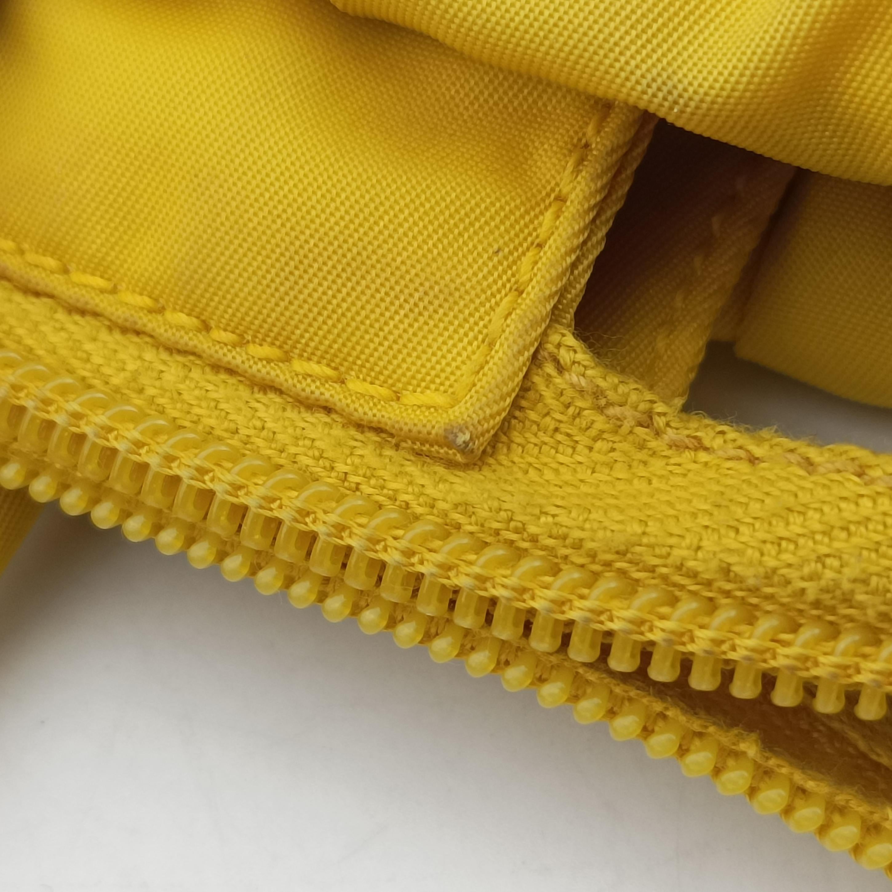 Secondhand Prada Tessuto Gaufre Yellow nylon  shoulderbag | stylenewstar