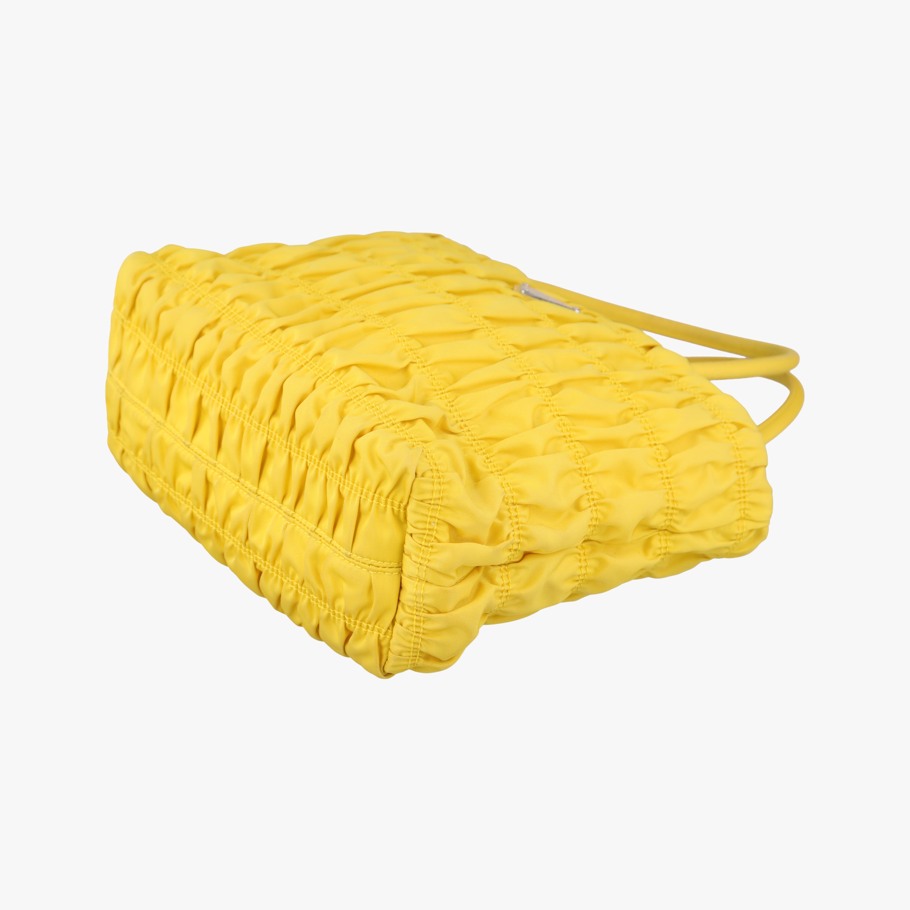 Secondhand Prada Tessuto Gaufre Yellow nylon  shoulderbag | stylenewstar