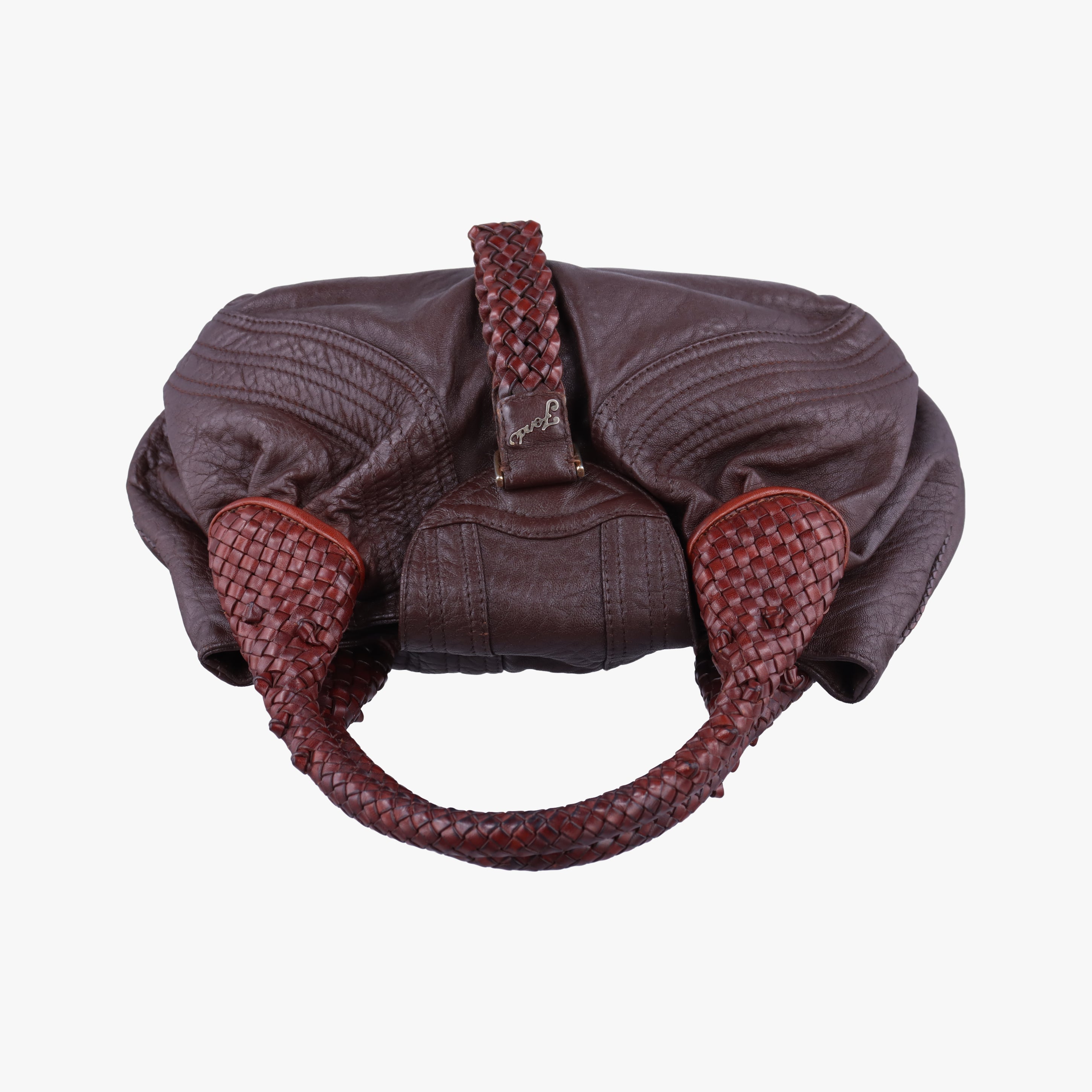 Pre-owned Fendi Spy Bag Brown Leather 8BR589 handbag | stylenewstar