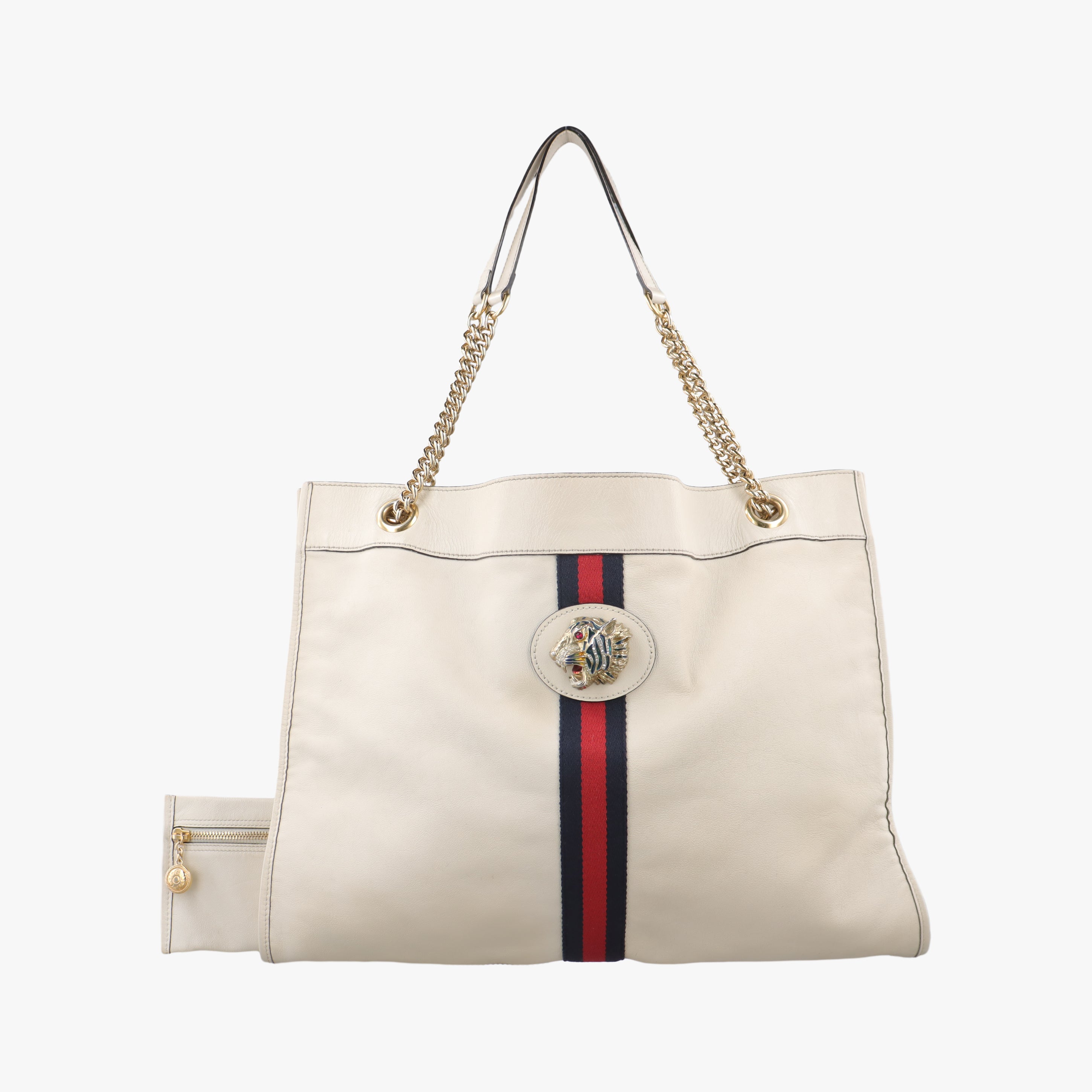 Pre-owned Gucci Rajah White Leather 537219 shoulderbag | stylenewstar