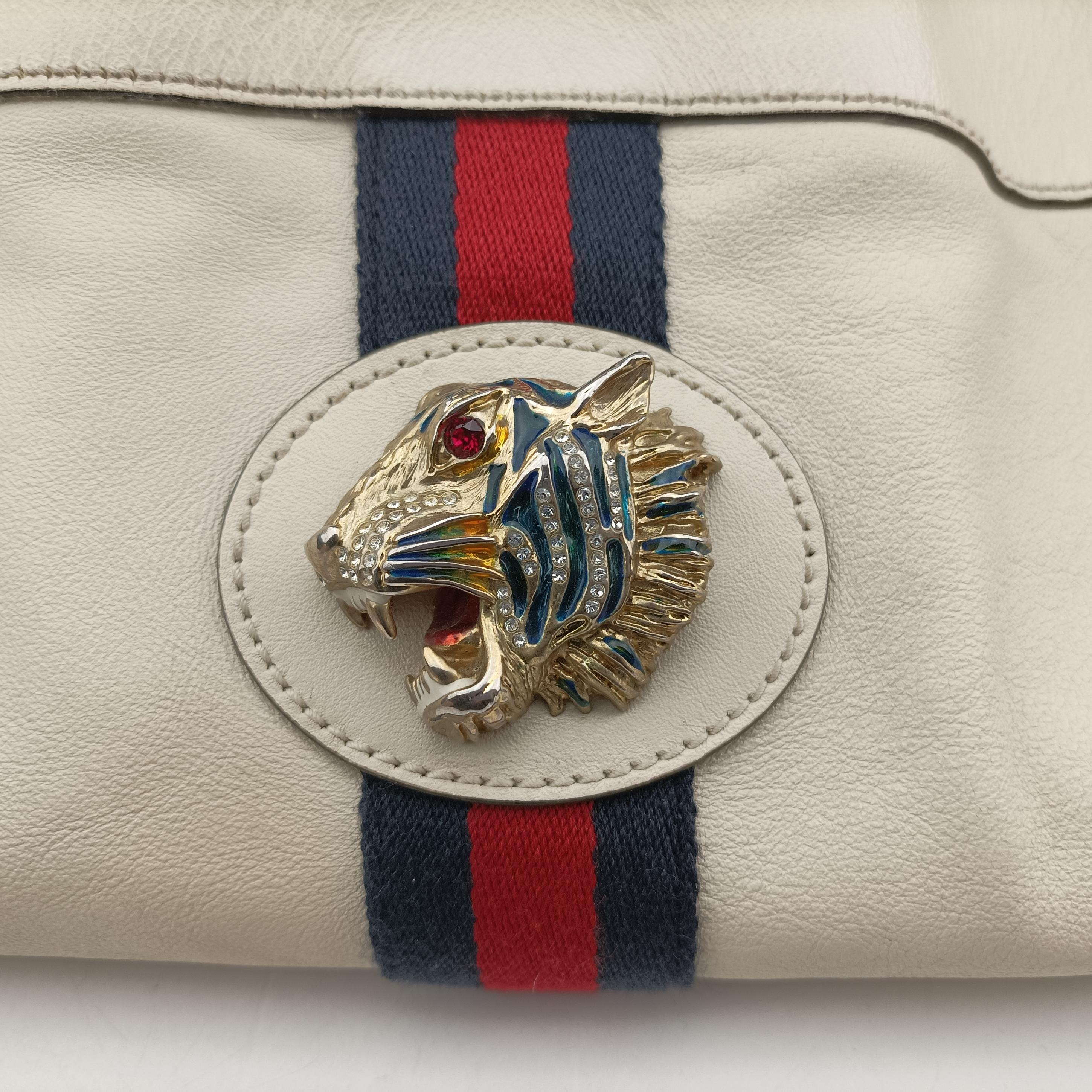 Pre-owned Gucci Rajah White Leather 537219 shoulderbag | stylenewstar