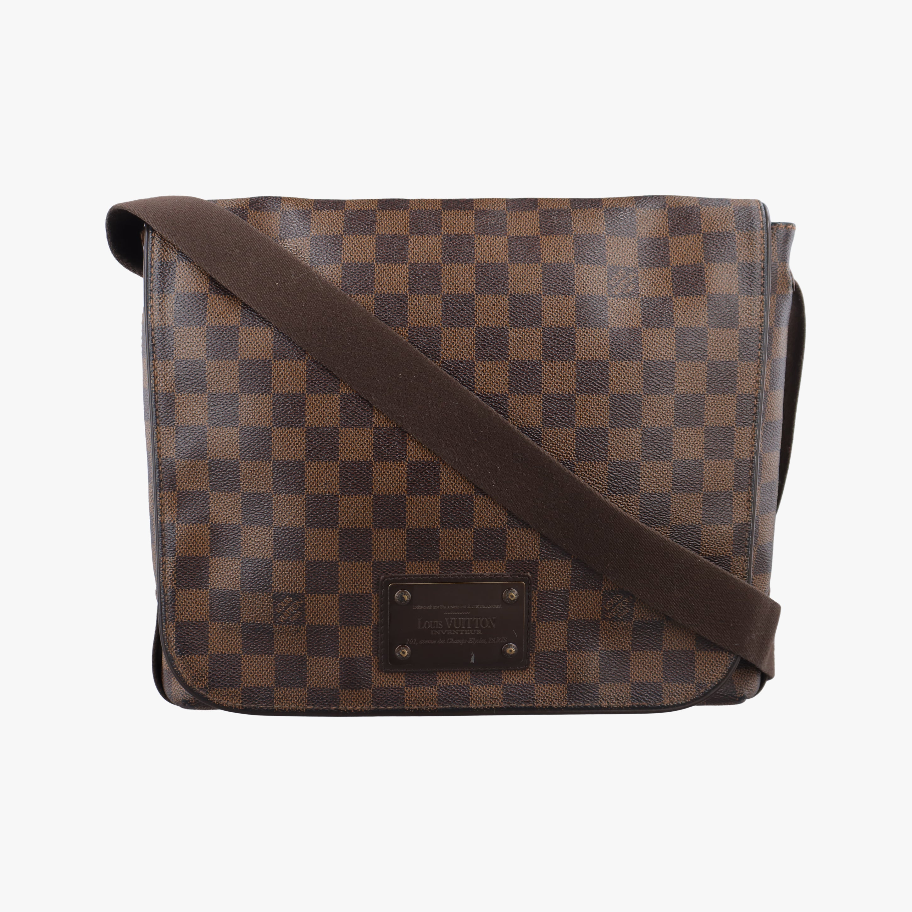 Pre-owned Louis Vuitton BROOKLYN MM EBENE Damier Canvas N51211 shoulderbag | stylenewstar