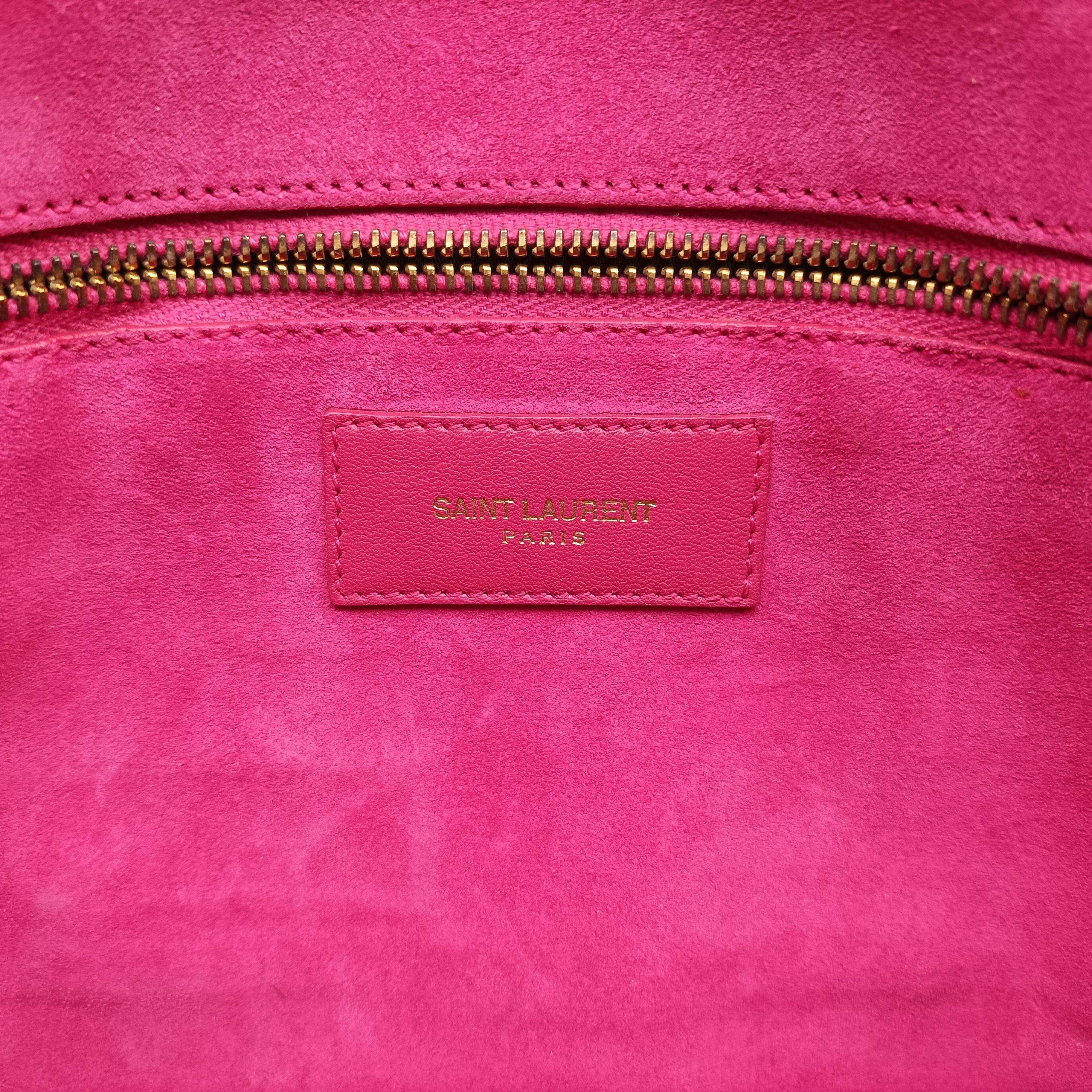 Pre-owned Yves Saint Laurent Y Ligne Pink Leather 311214 shoulderbag | stylenewstar