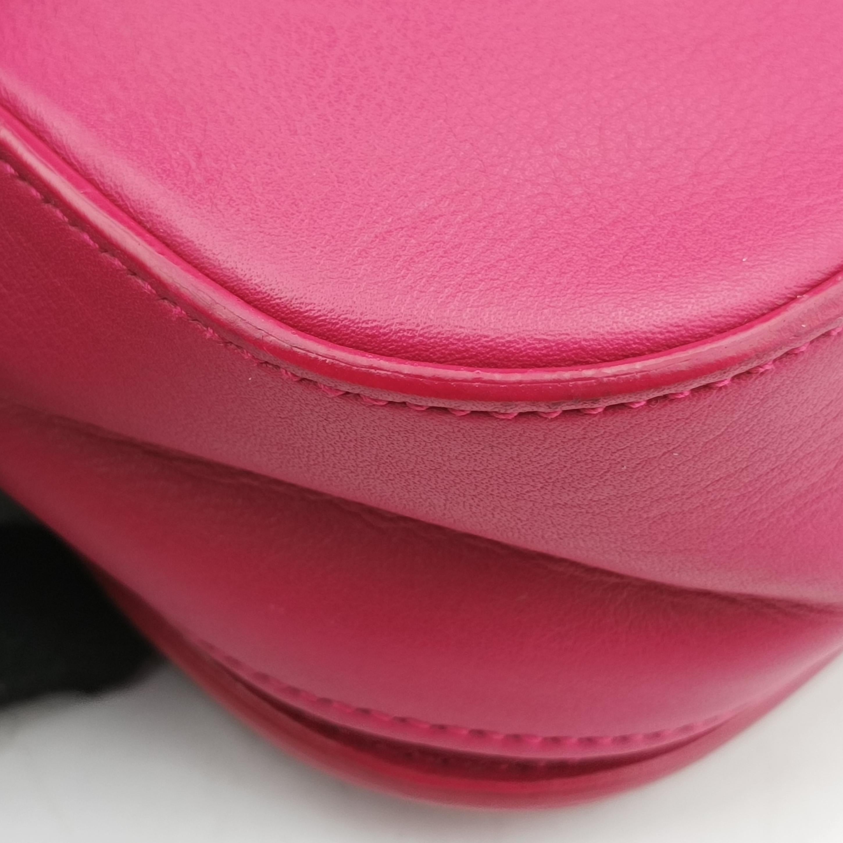 Pre-owned Yves Saint Laurent Y Ligne Pink Leather 311214 shoulderbag | stylenewstar