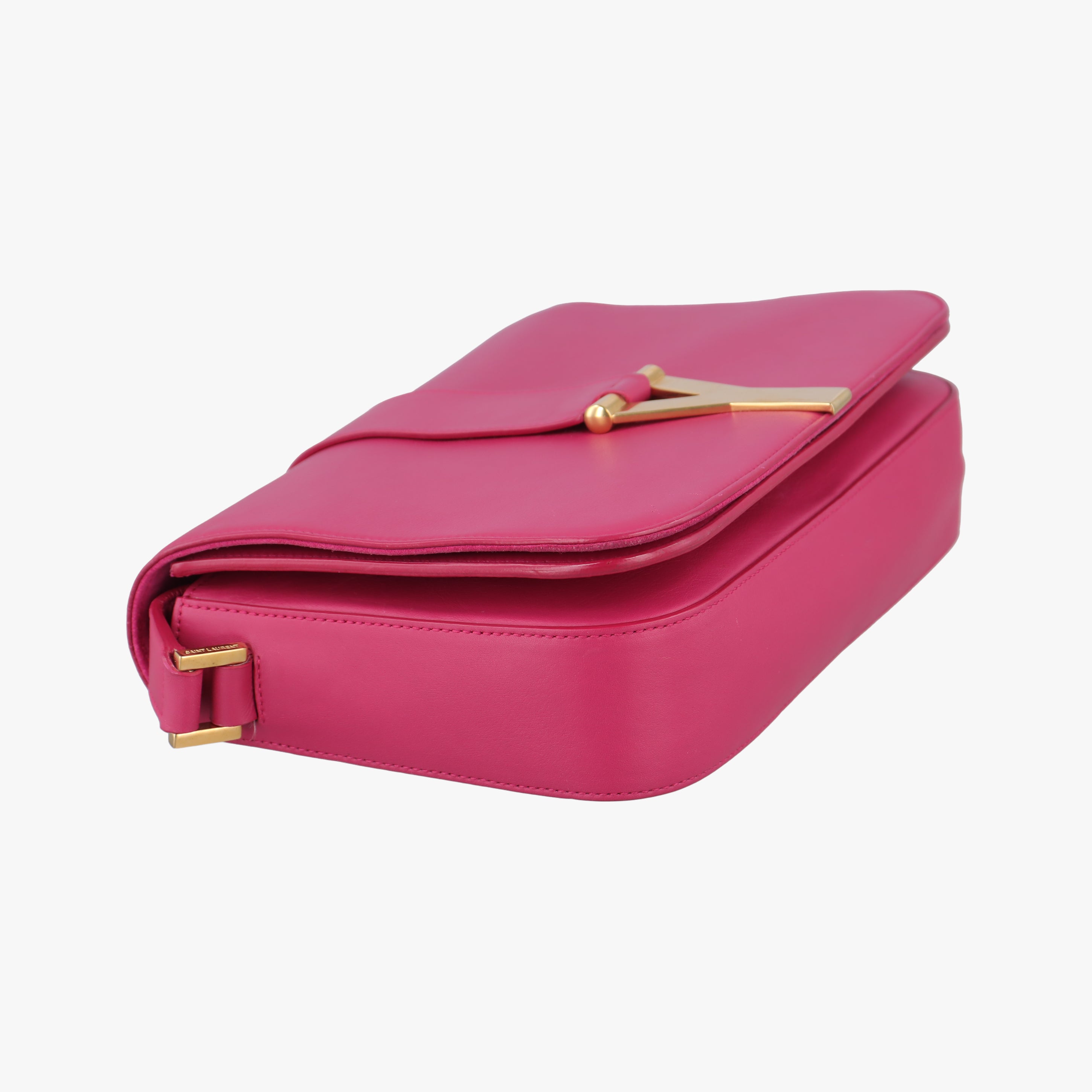 Pre-owned Yves Saint Laurent Y Ligne Pink Leather 311214 shoulderbag | stylenewstar