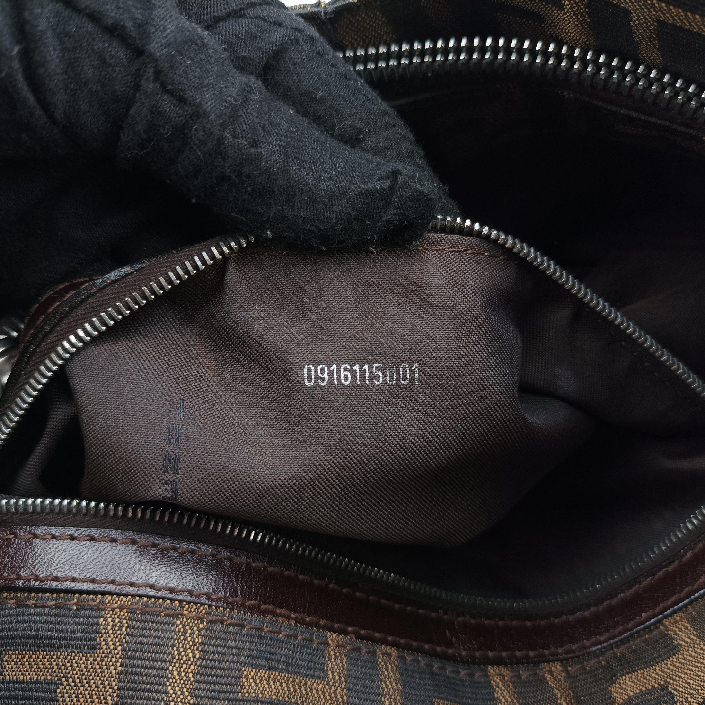 Pre-owned Fendi Mamma Baguette Brown canvas×leather 091611 shoulderbag | stylenewstar