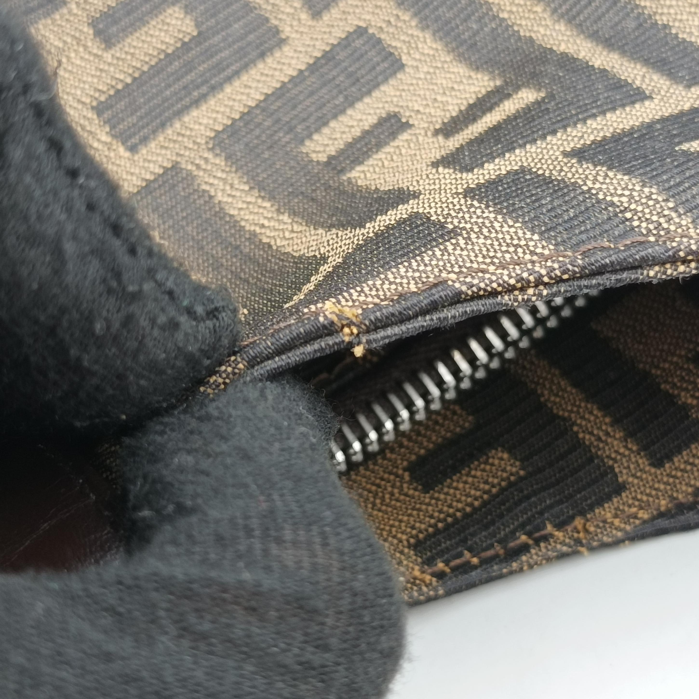Pre-owned Fendi Mamma Baguette Brown canvas×leather 091611 shoulderbag | stylenewstar