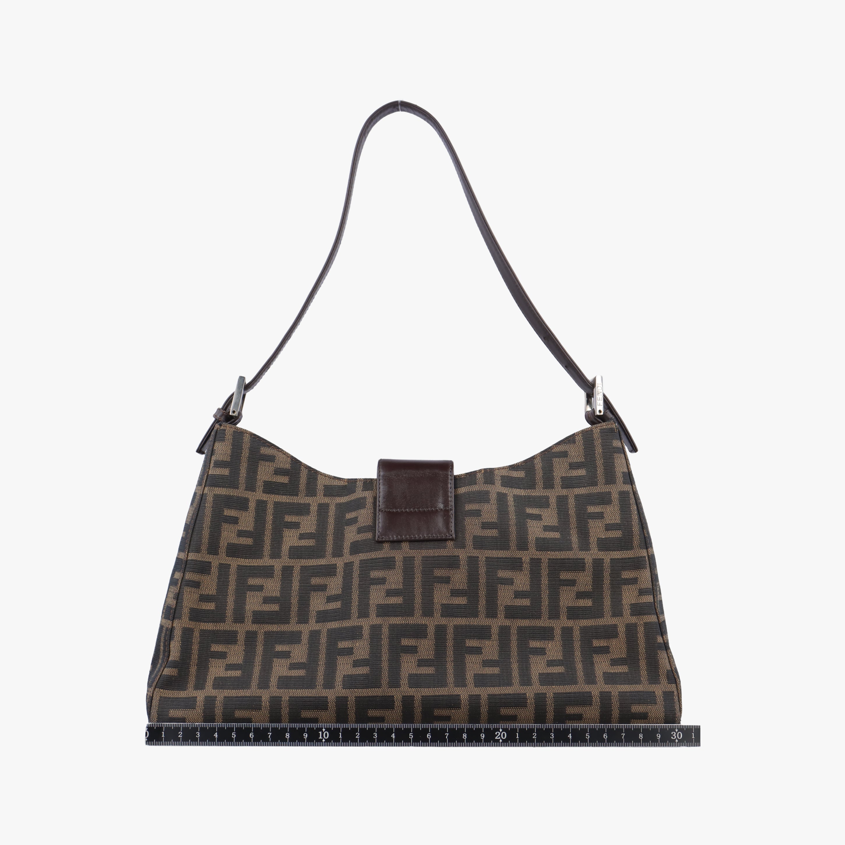 Pre-owned Fendi Mamma Baguette Brown canvas×leather 091611 shoulderbag | stylenewstar