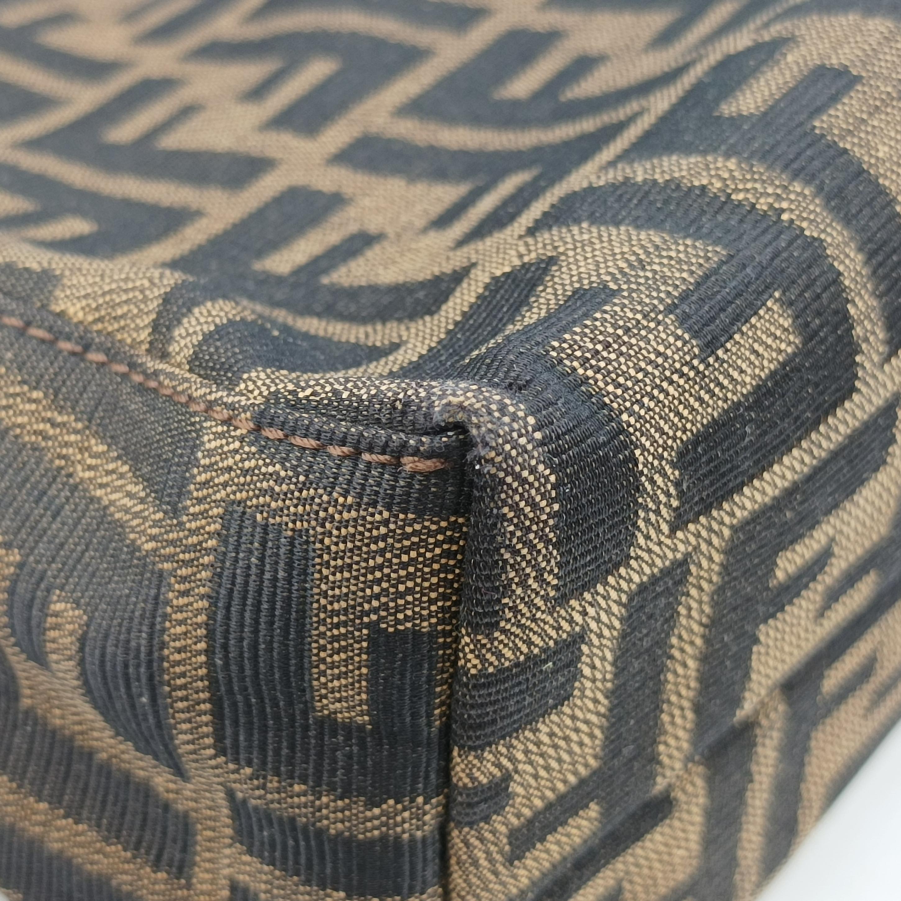 Pre-owned Fendi Mamma Baguette Brown canvas×leather 091611 shoulderbag | stylenewstar