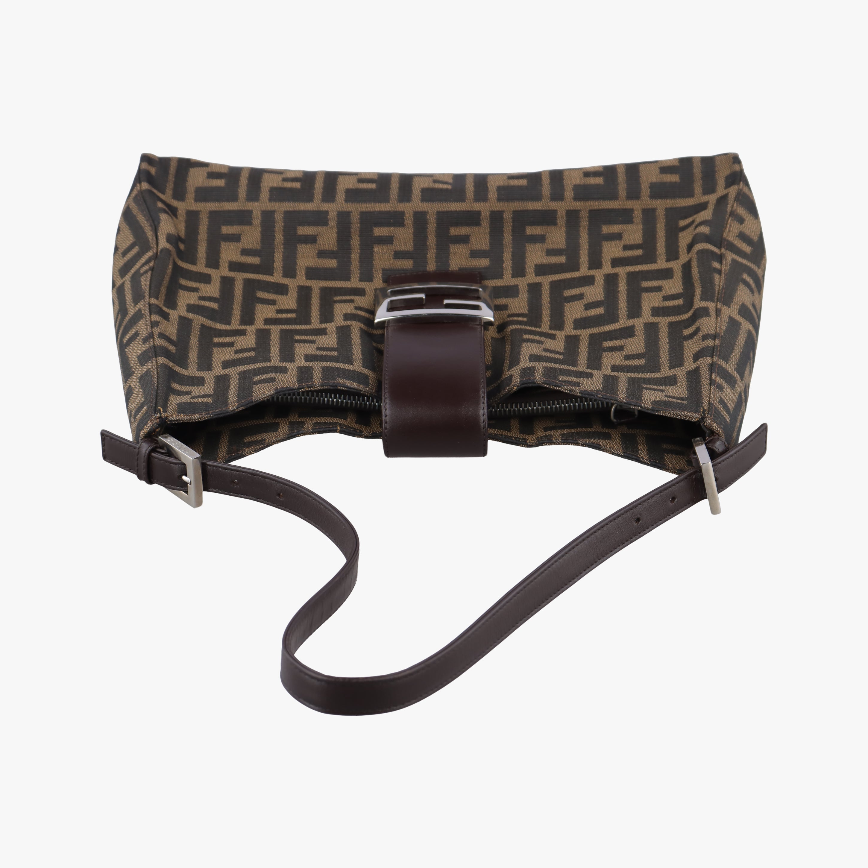 Pre-owned Fendi Mamma Baguette Brown canvas×leather 091611 shoulderbag | stylenewstar