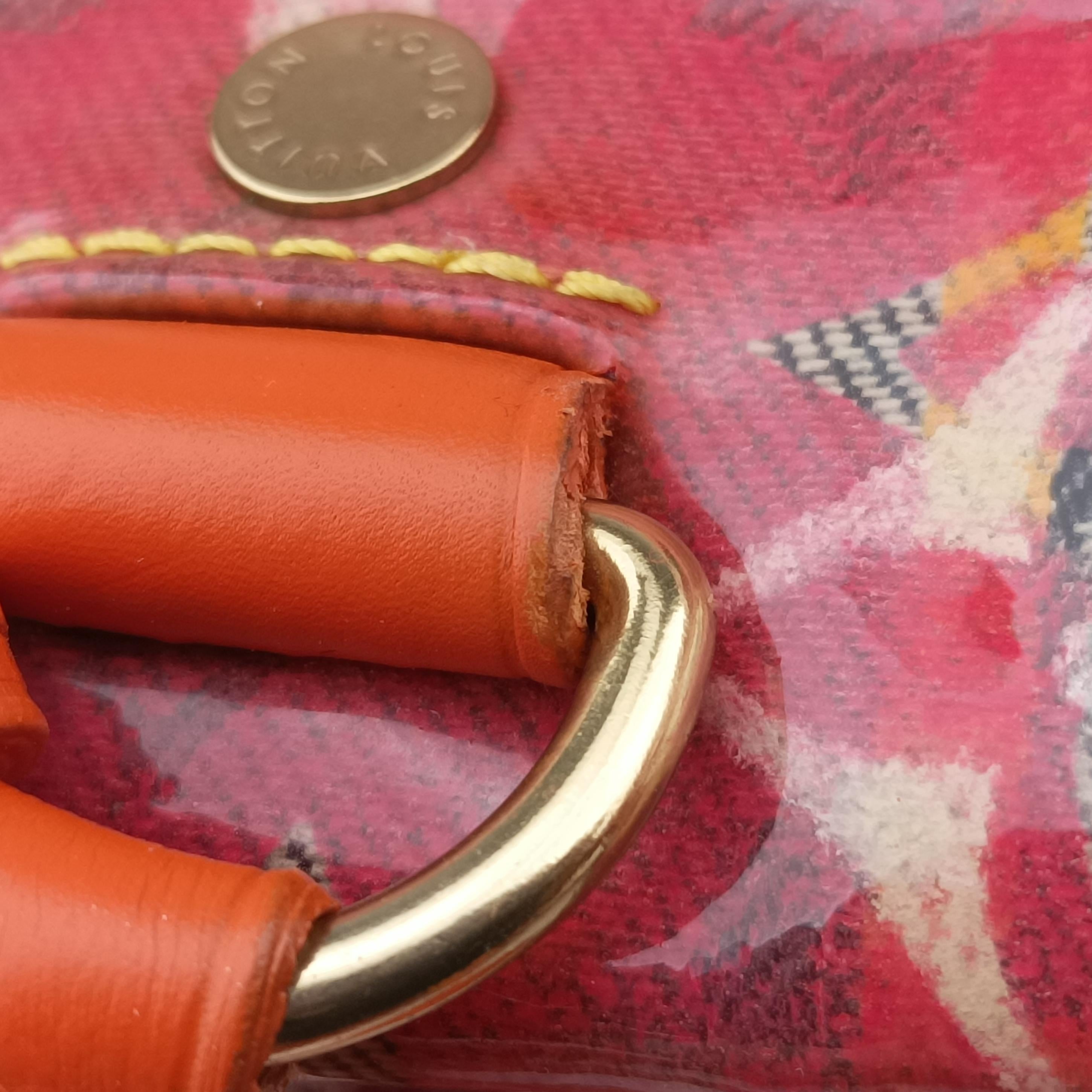 Pre-owned Louis Vuitton Weekender PM Rose×Multicolor Monogram Pulp M95734 handbag | stylenewstar