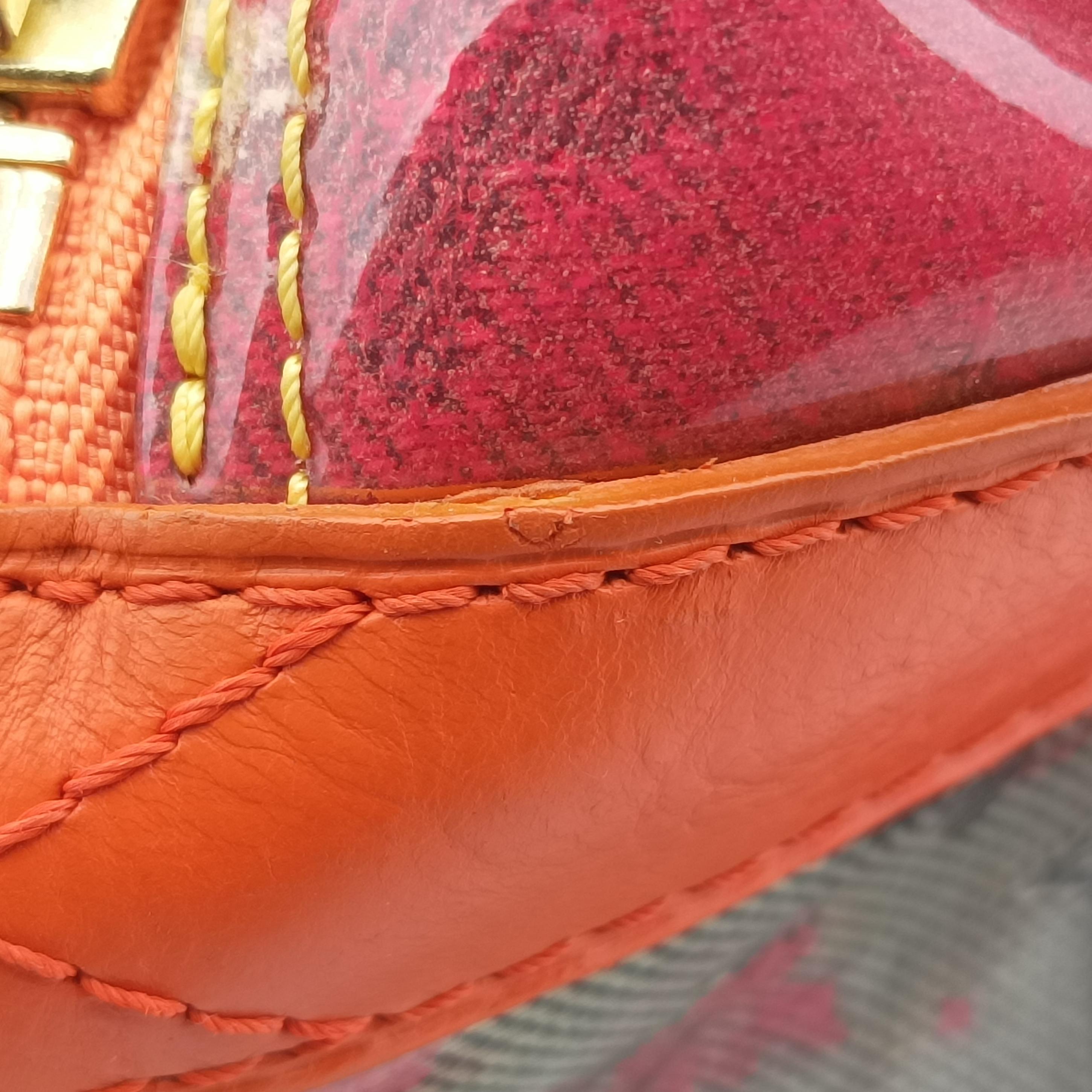 Pre-owned Louis Vuitton Weekender PM Rose×Multicolor Monogram Pulp M95734 handbag | stylenewstar