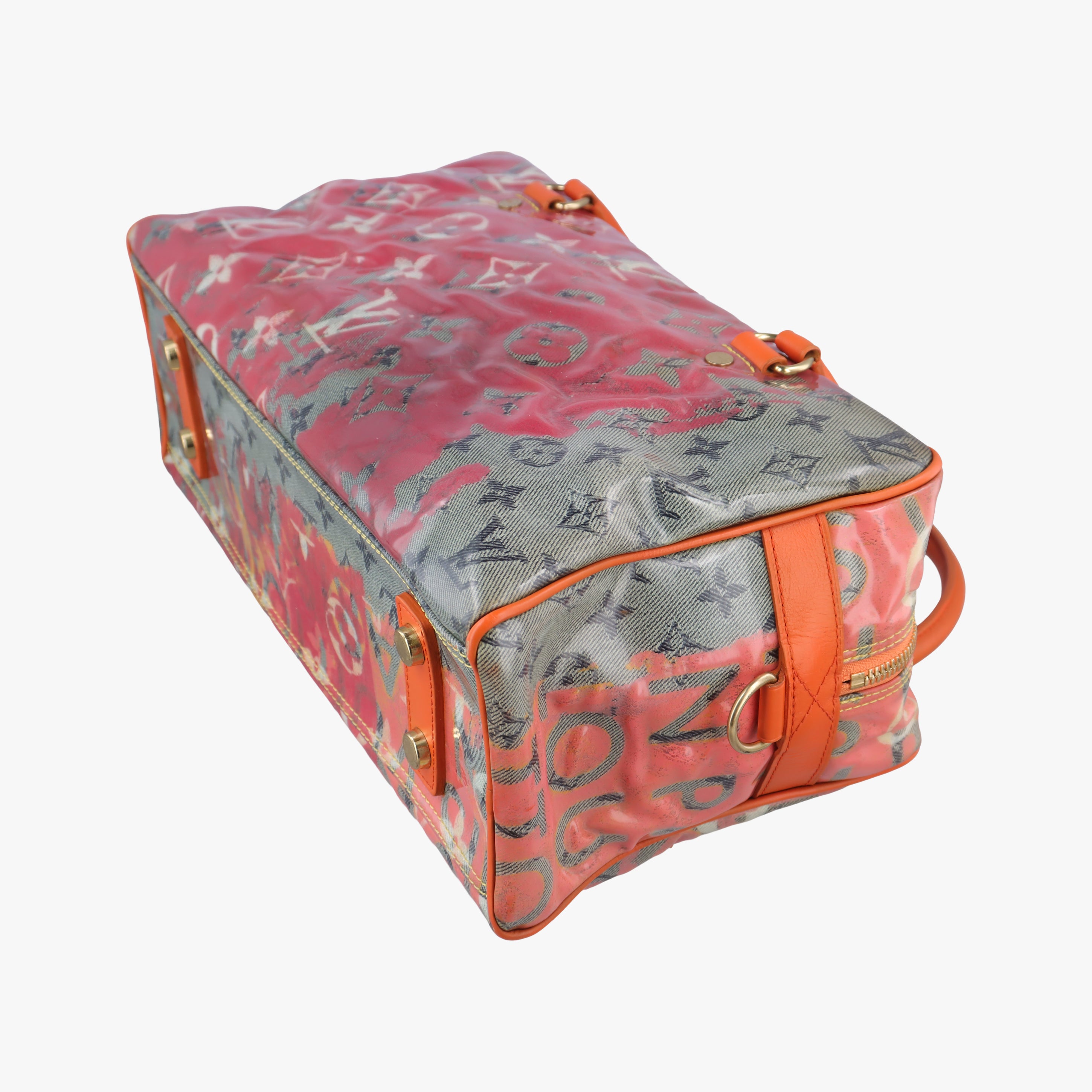 Pre-owned Louis Vuitton Weekender PM Rose×Multicolor Monogram Pulp M95734 handbag | stylenewstar