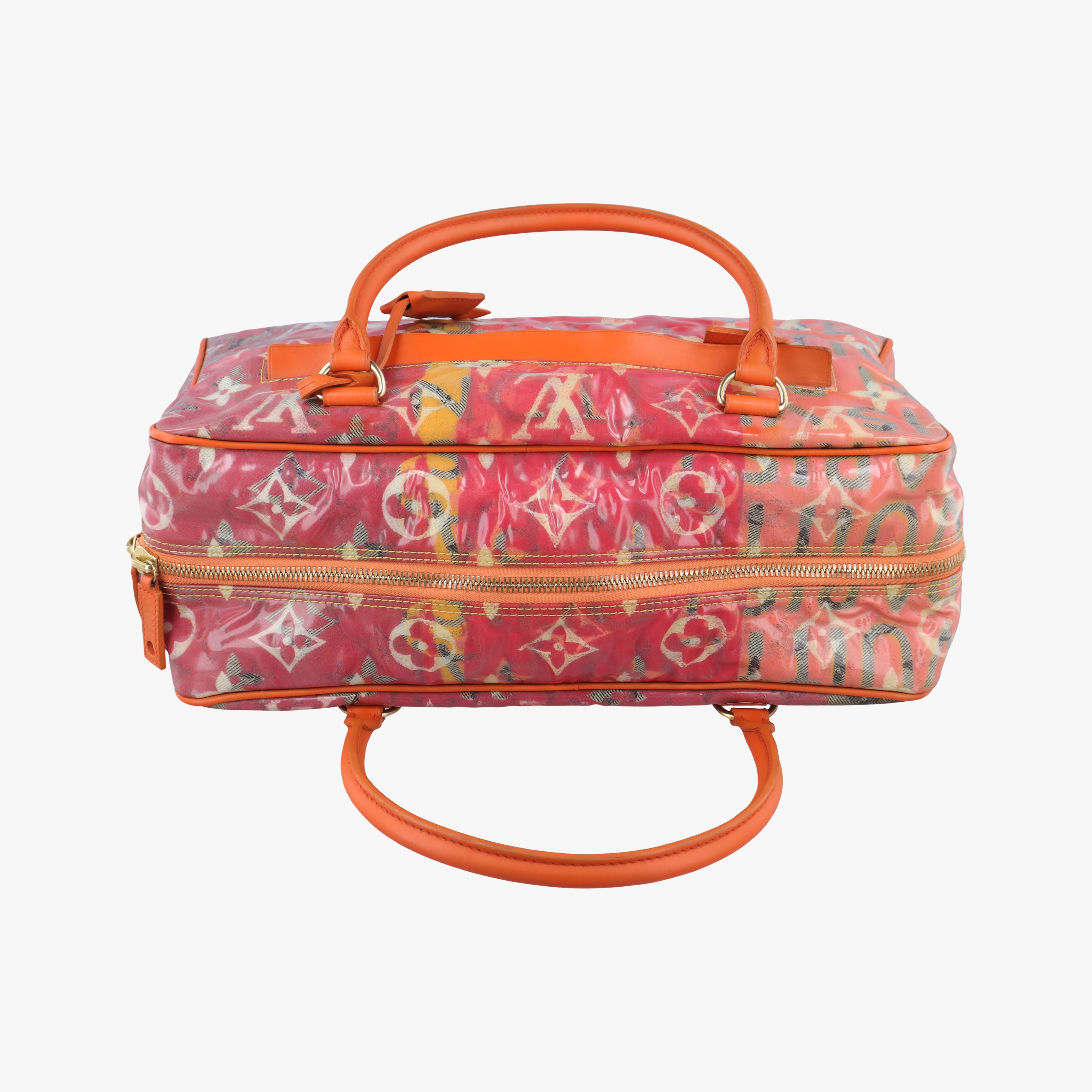 Pre-owned Louis Vuitton Weekender PM Rose×Multicolor Monogram Pulp M95734 handbag | stylenewstar