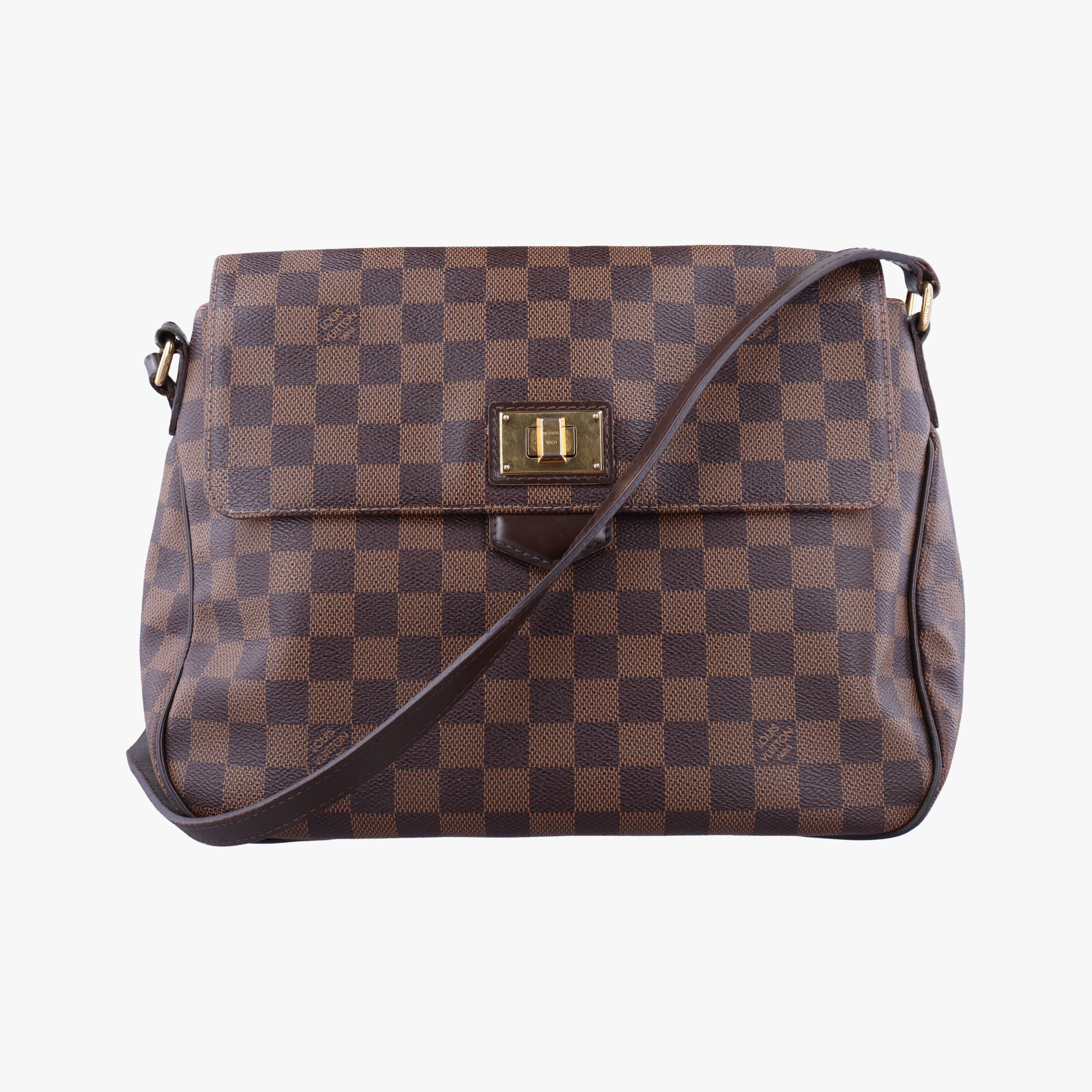 Secondhand Louis Vuitton BERGAMO MM EBENE Damier Canvas N41168 shoulderbag | stylenewstar