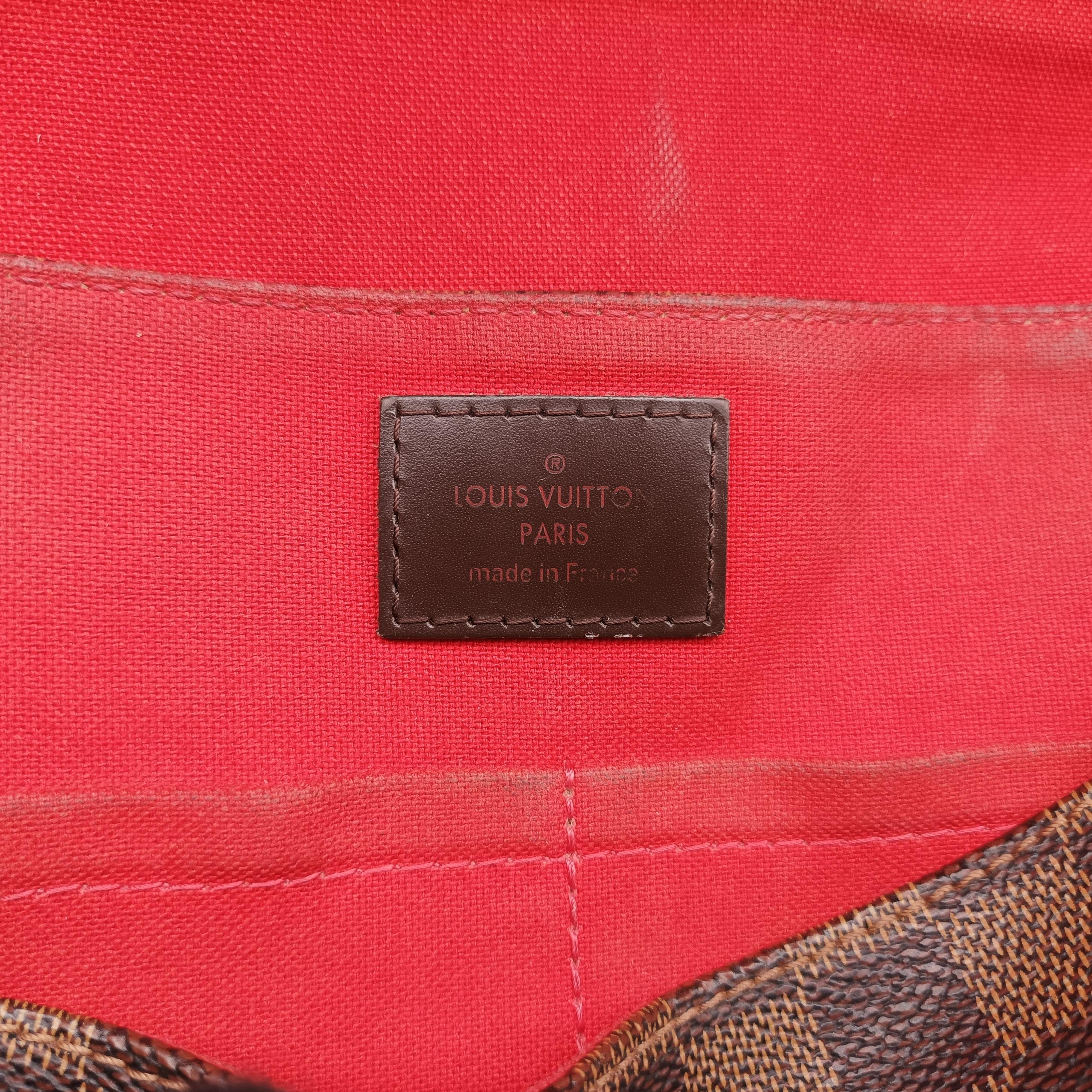 Secondhand Louis Vuitton BERGAMO MM EBENE Damier Canvas N41168 shoulderbag | stylenewstar