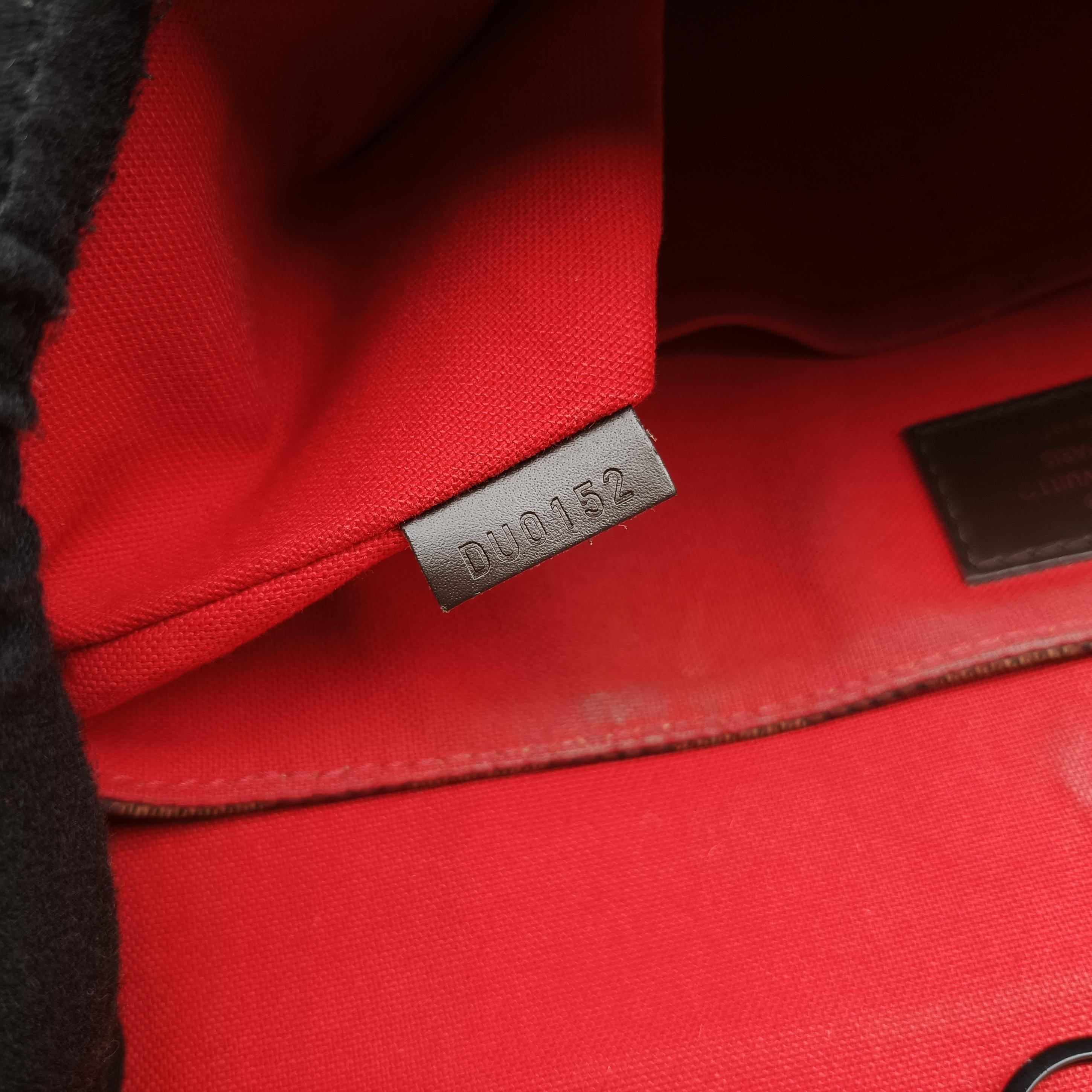 Secondhand Louis Vuitton BERGAMO MM EBENE Damier Canvas N41168 shoulderbag | stylenewstar