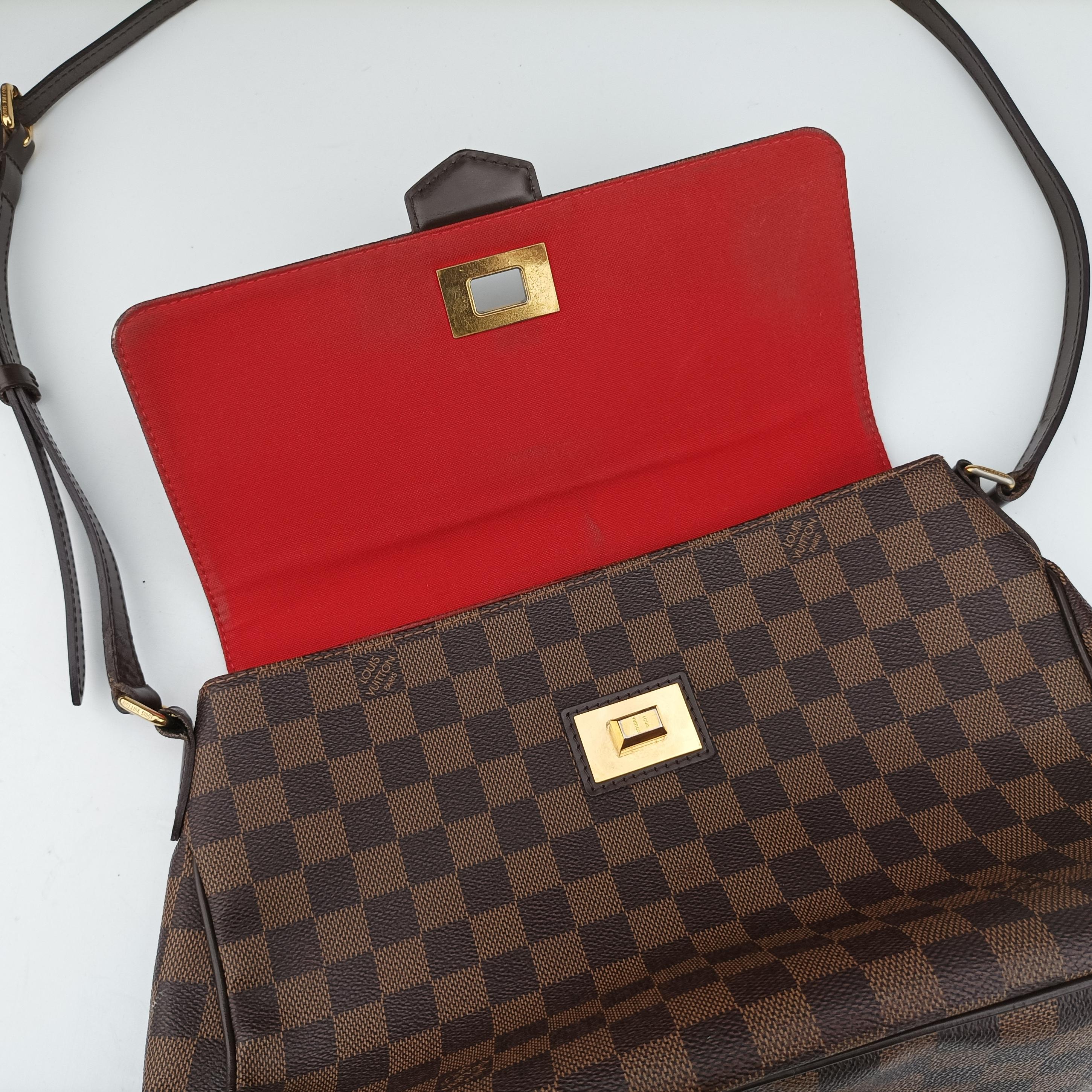 Secondhand Louis Vuitton BERGAMO MM EBENE Damier Canvas N41168 shoulderbag | stylenewstar