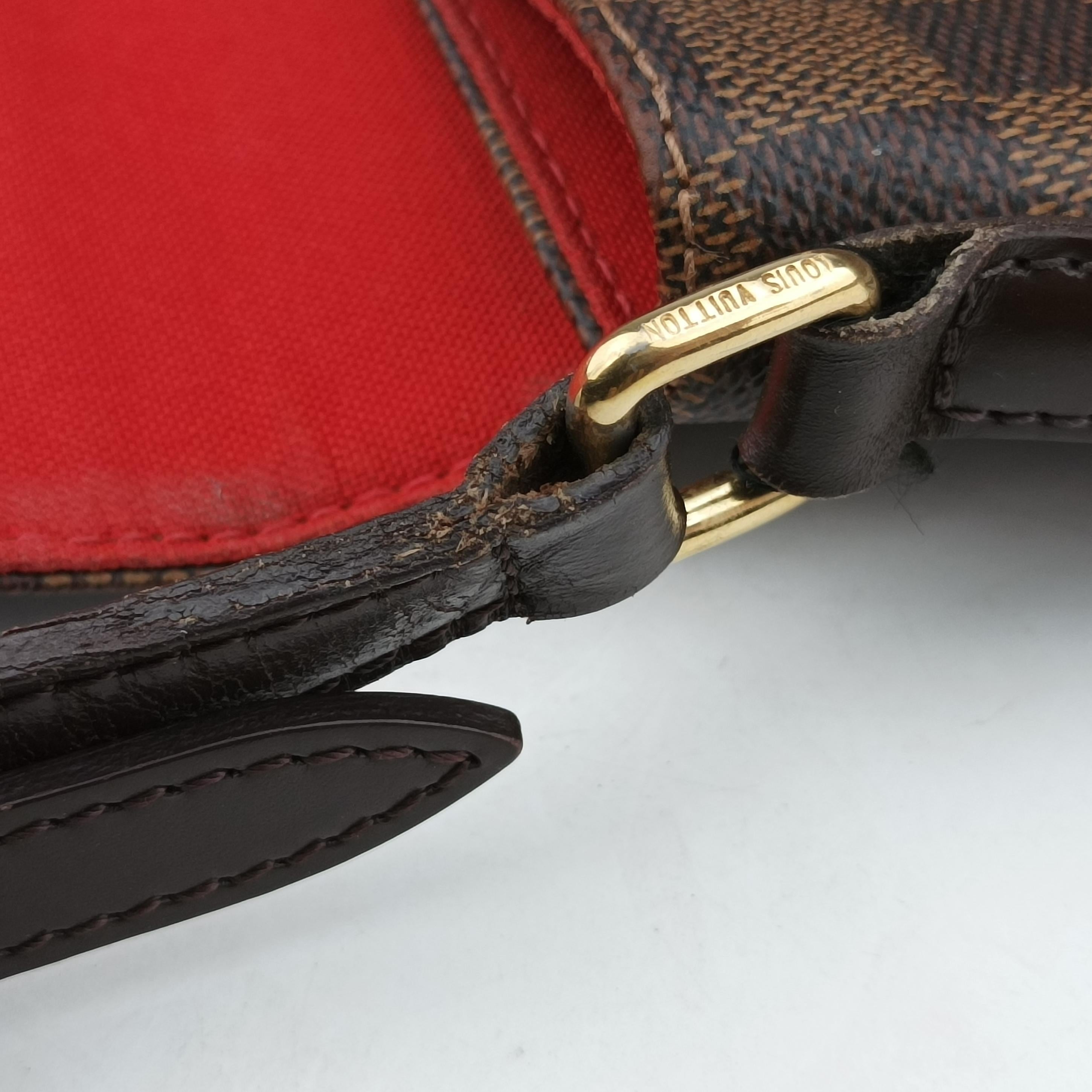 Secondhand Louis Vuitton BERGAMO MM EBENE Damier Canvas N41168 shoulderbag | stylenewstar