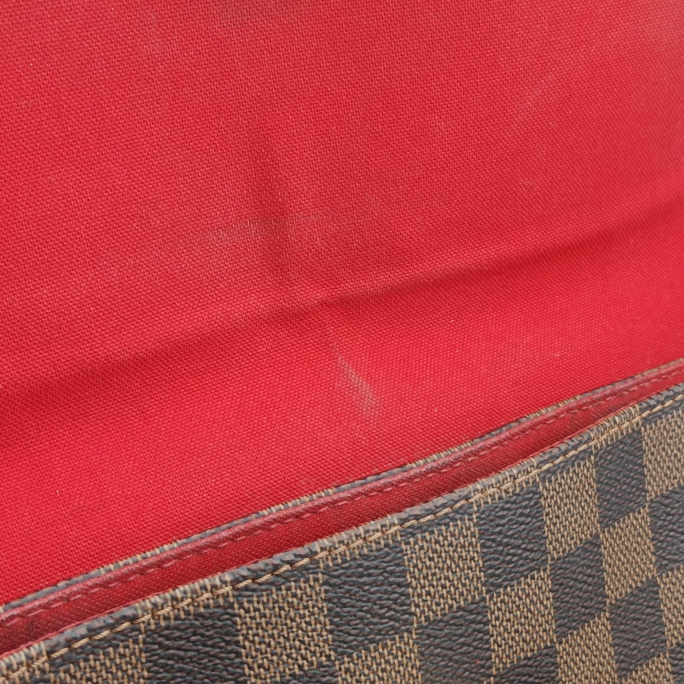 Secondhand Louis Vuitton BERGAMO MM EBENE Damier Canvas N41168 shoulderbag | stylenewstar