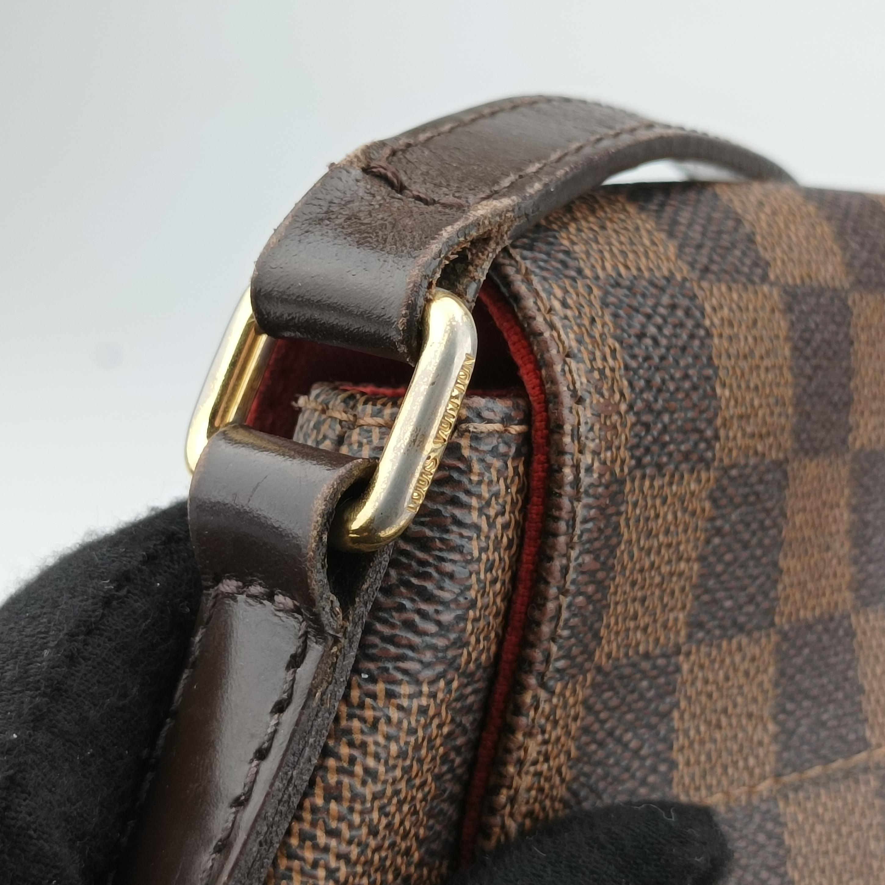 Secondhand Louis Vuitton BERGAMO MM EBENE Damier Canvas N41168 shoulderbag | stylenewstar