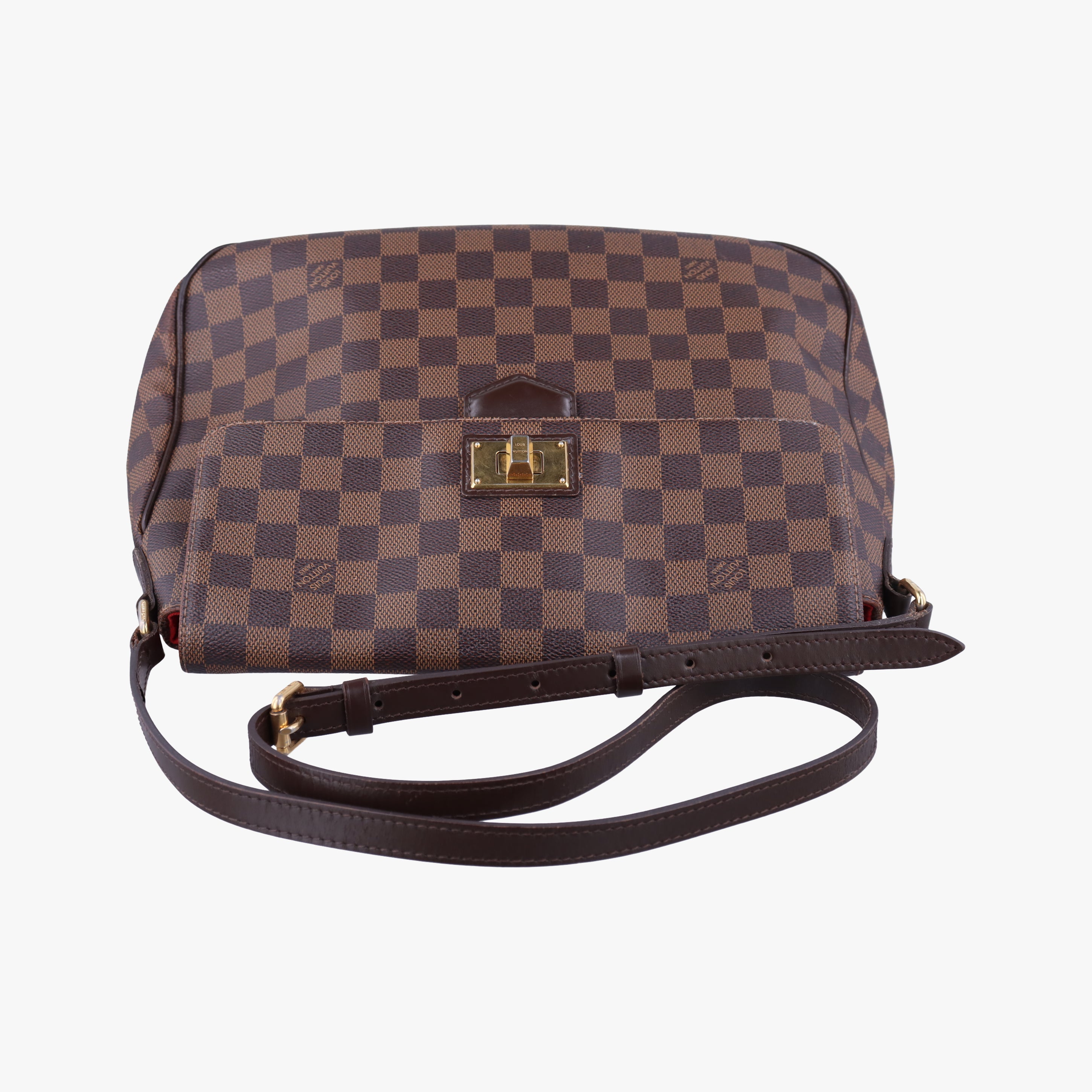 Secondhand Louis Vuitton BERGAMO MM EBENE Damier Canvas N41168 shoulderbag | stylenewstar