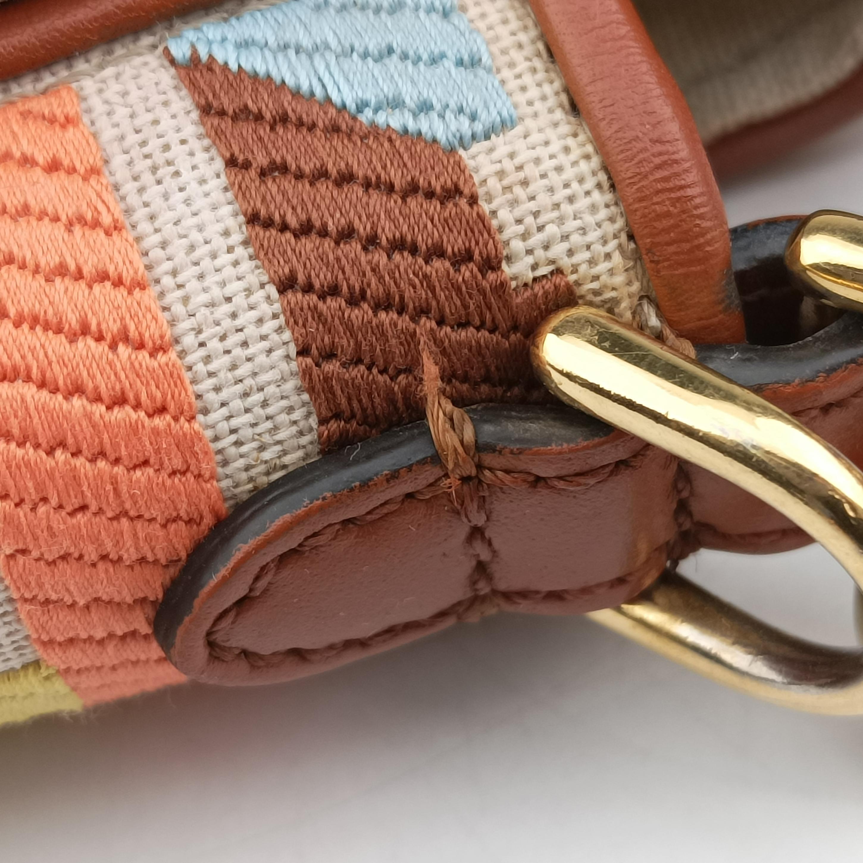 Pre-owned Fendi BAGUETTE Multicolour canvas 8BR600 shoulderbag | stylenewstar