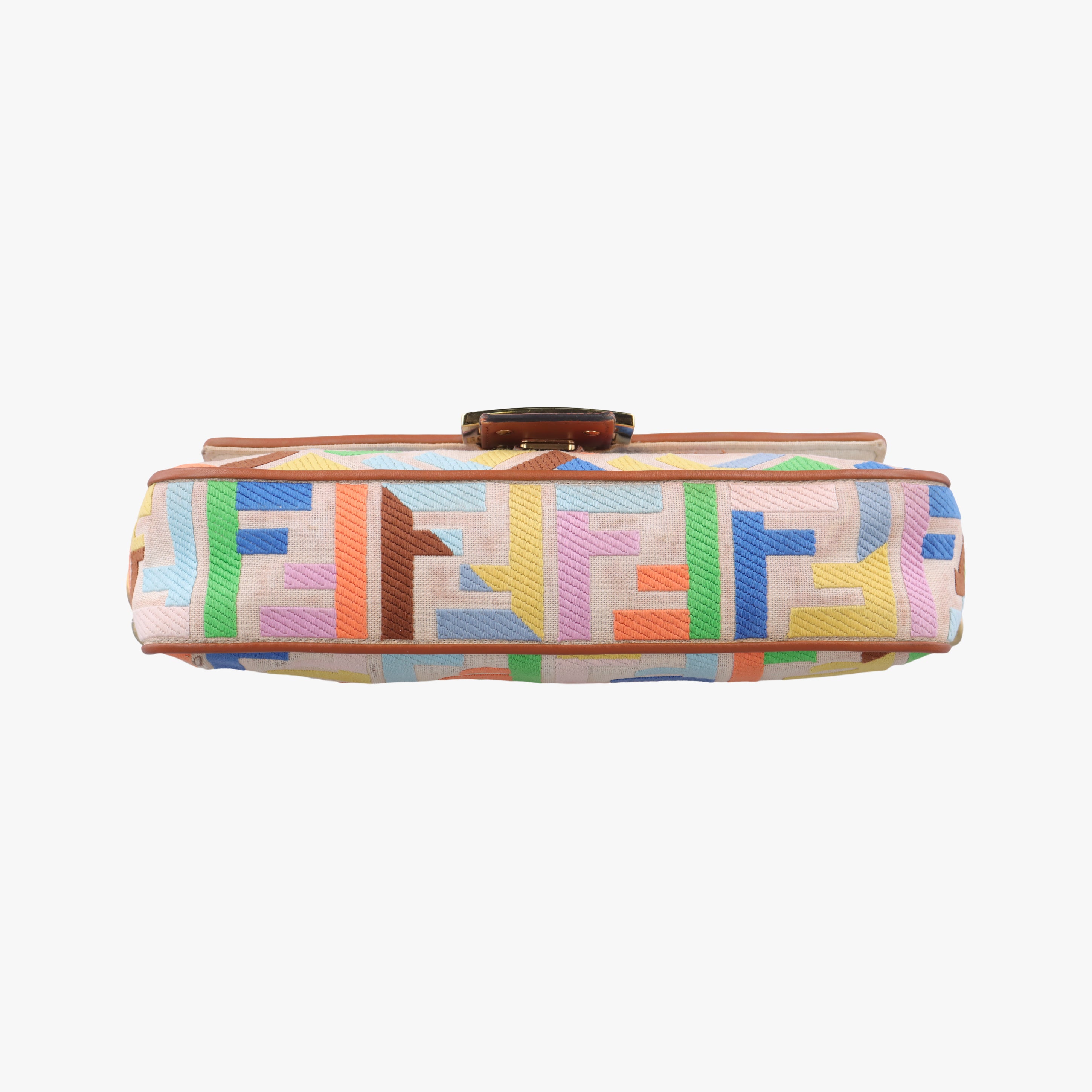 Pre-owned Fendi BAGUETTE Multicolour canvas 8BR600 shoulderbag | stylenewstar