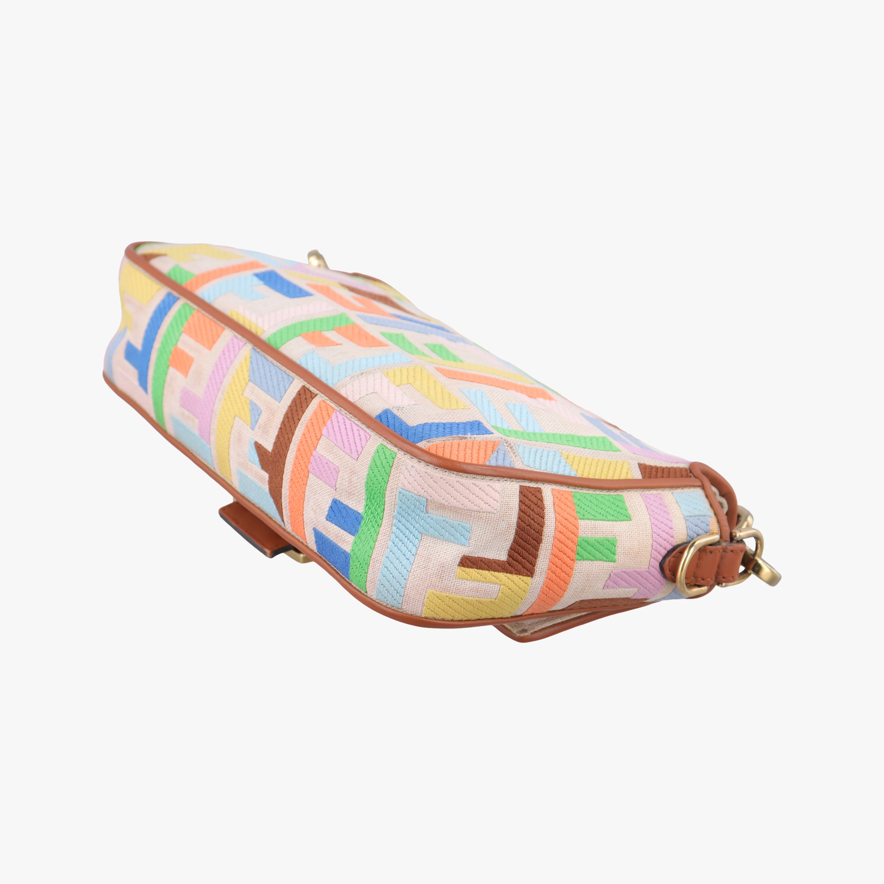 Pre-owned Fendi BAGUETTE Multicolour canvas 8BR600 shoulderbag | stylenewstar