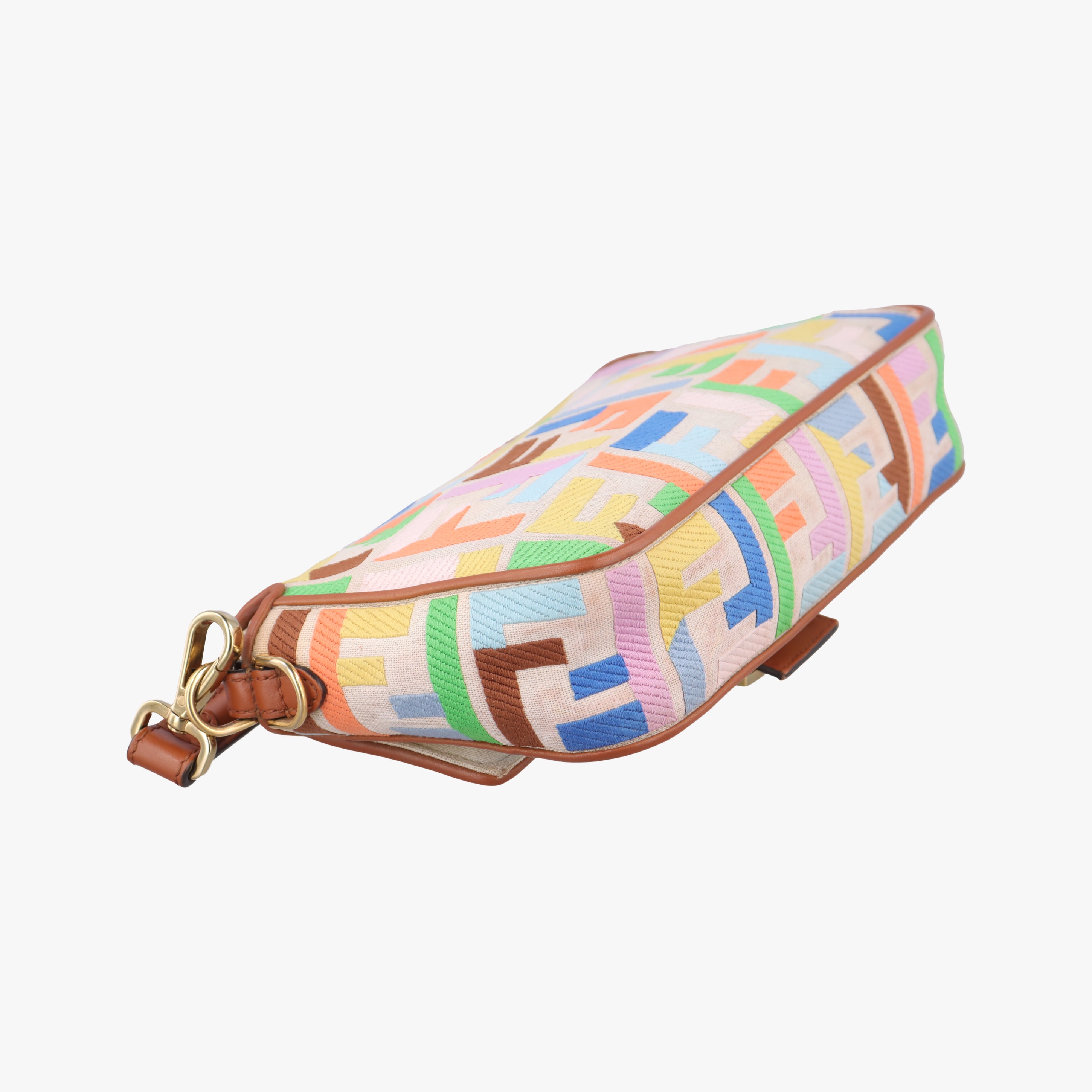 Pre-owned Fendi BAGUETTE Multicolour canvas 8BR600 shoulderbag | stylenewstar