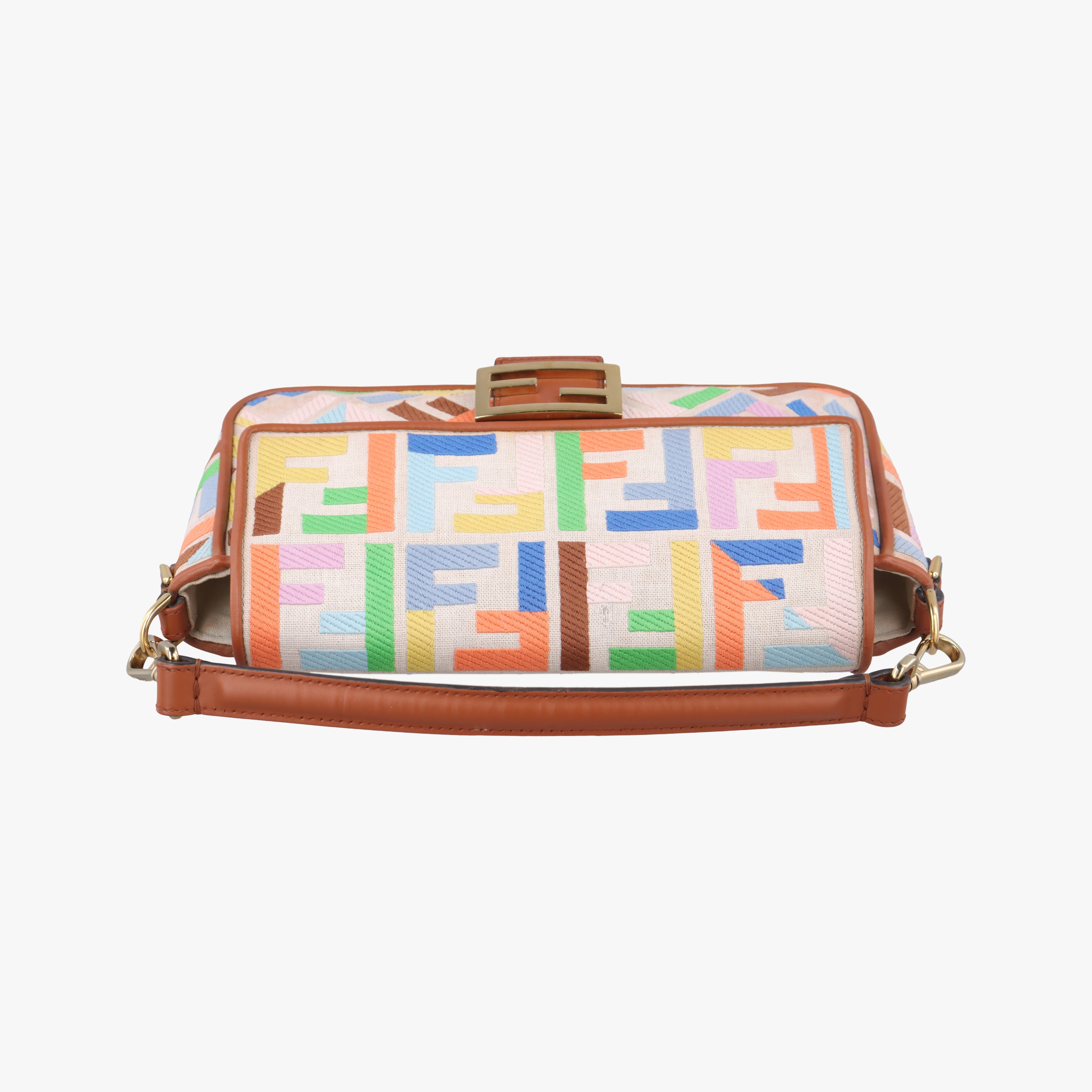 Pre-owned Fendi BAGUETTE Multicolour canvas 8BR600 shoulderbag | stylenewstar