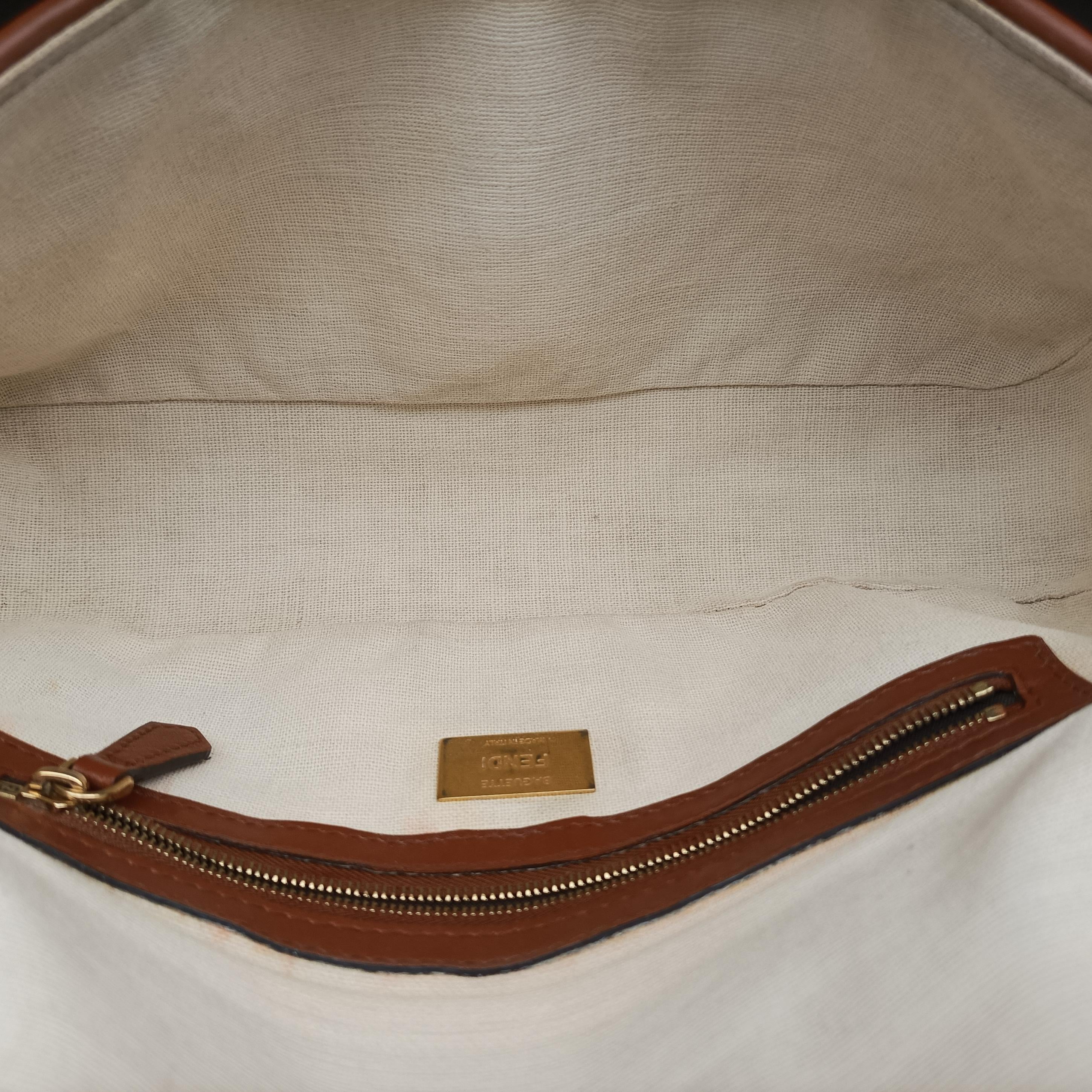 Pre-owned Fendi BAGUETTE Multicolour canvas 8BR600 shoulderbag | stylenewstar