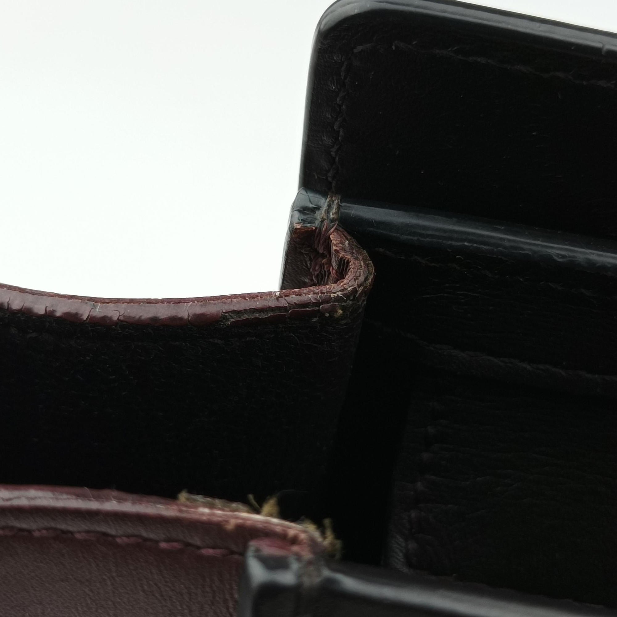 Pre-owned Celine luggage nano shopper Black×Red×Burgundy Leather  handbag | stylenewstar