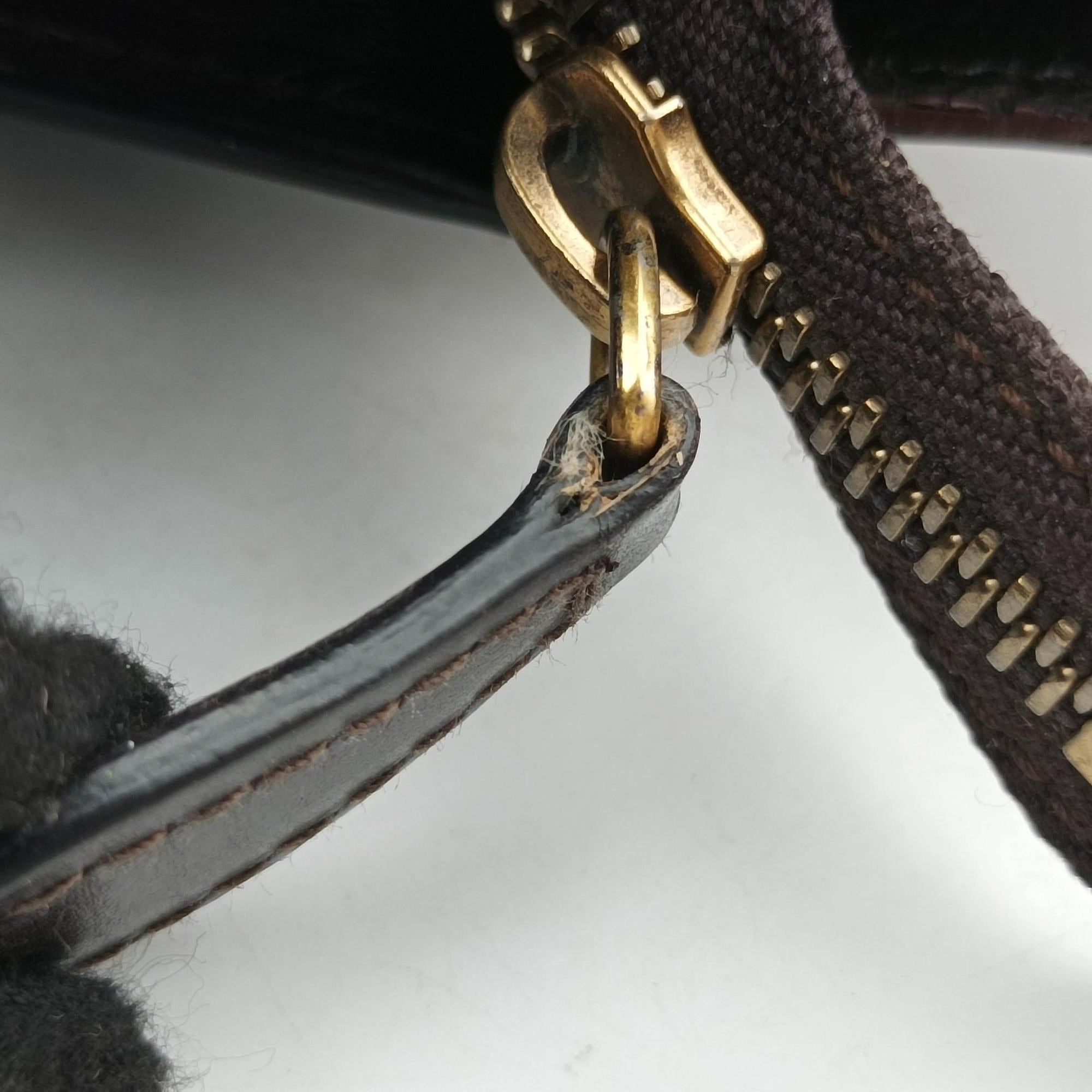 Pre-owned Celine luggage nano shopper Black×Red×Burgundy Leather  handbag | stylenewstar
