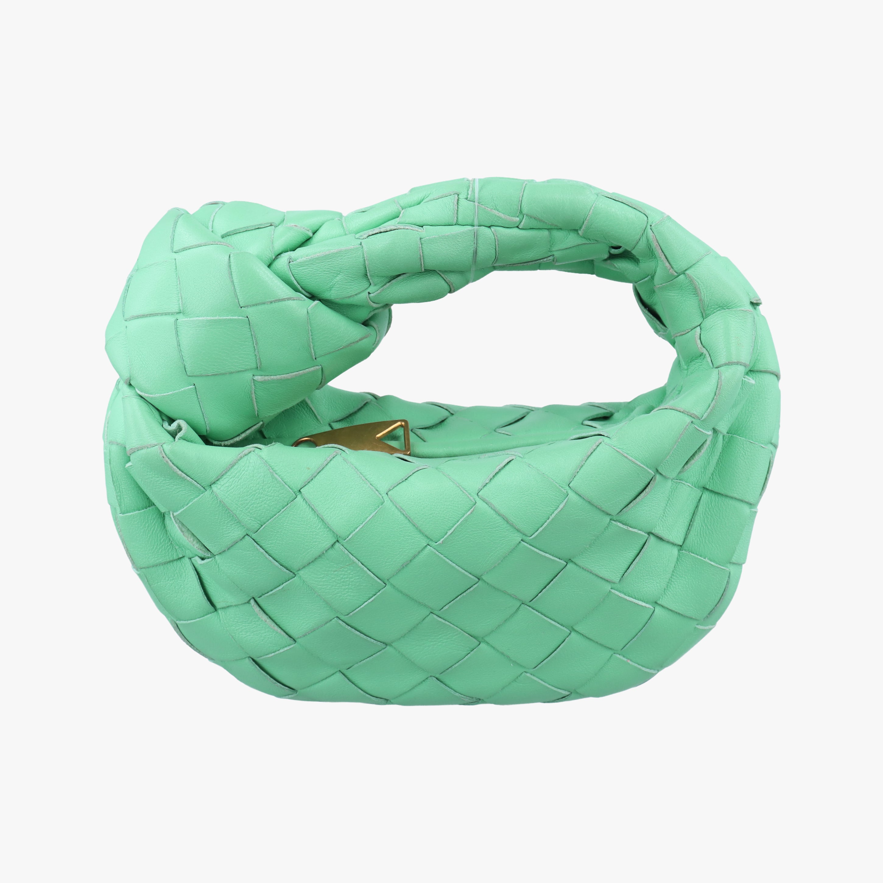 Pre-owned Bottega Veneta The Jodie Green lambskin  handbag | stylenewstar