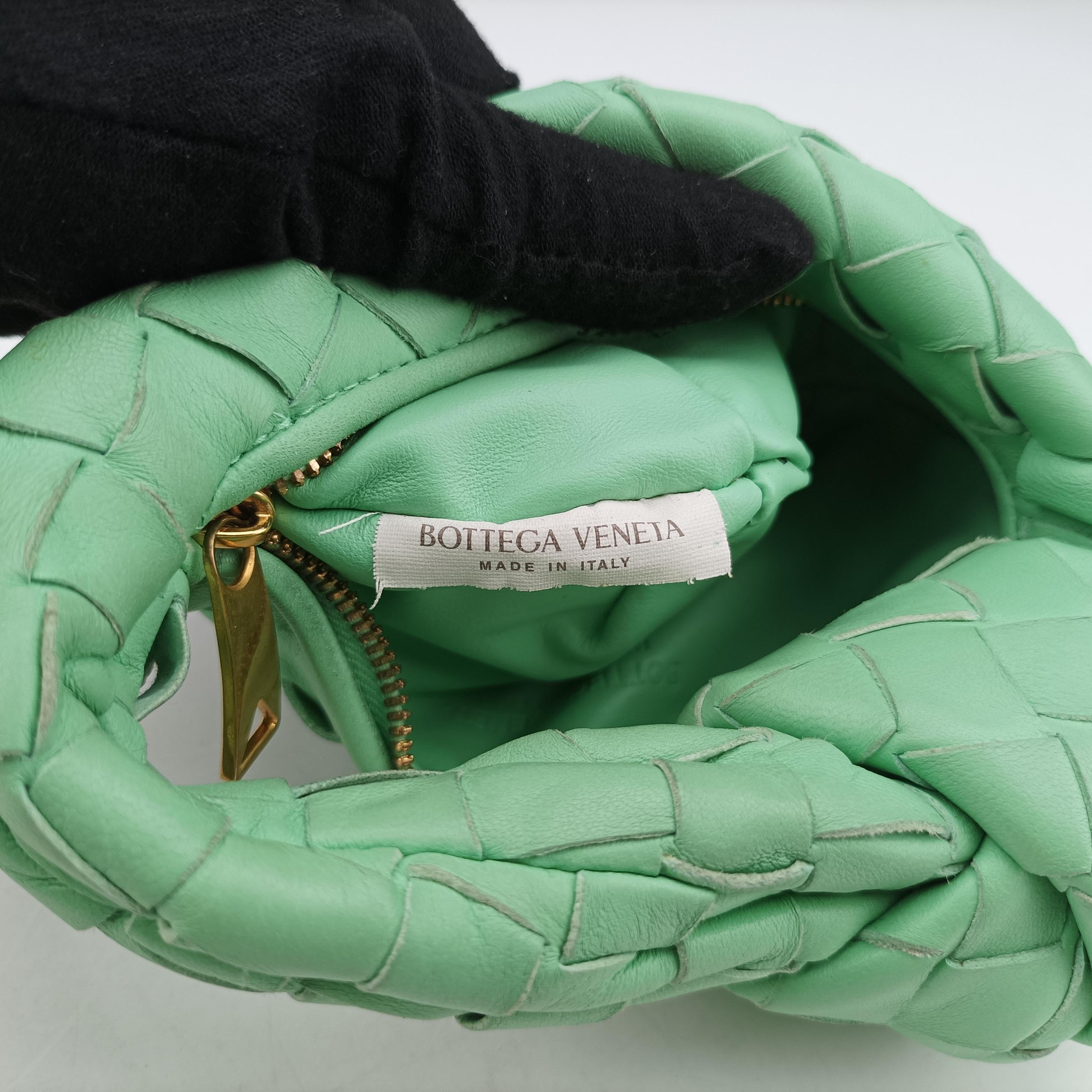 Pre-owned Bottega Veneta The Jodie Green lambskin  handbag | stylenewstar