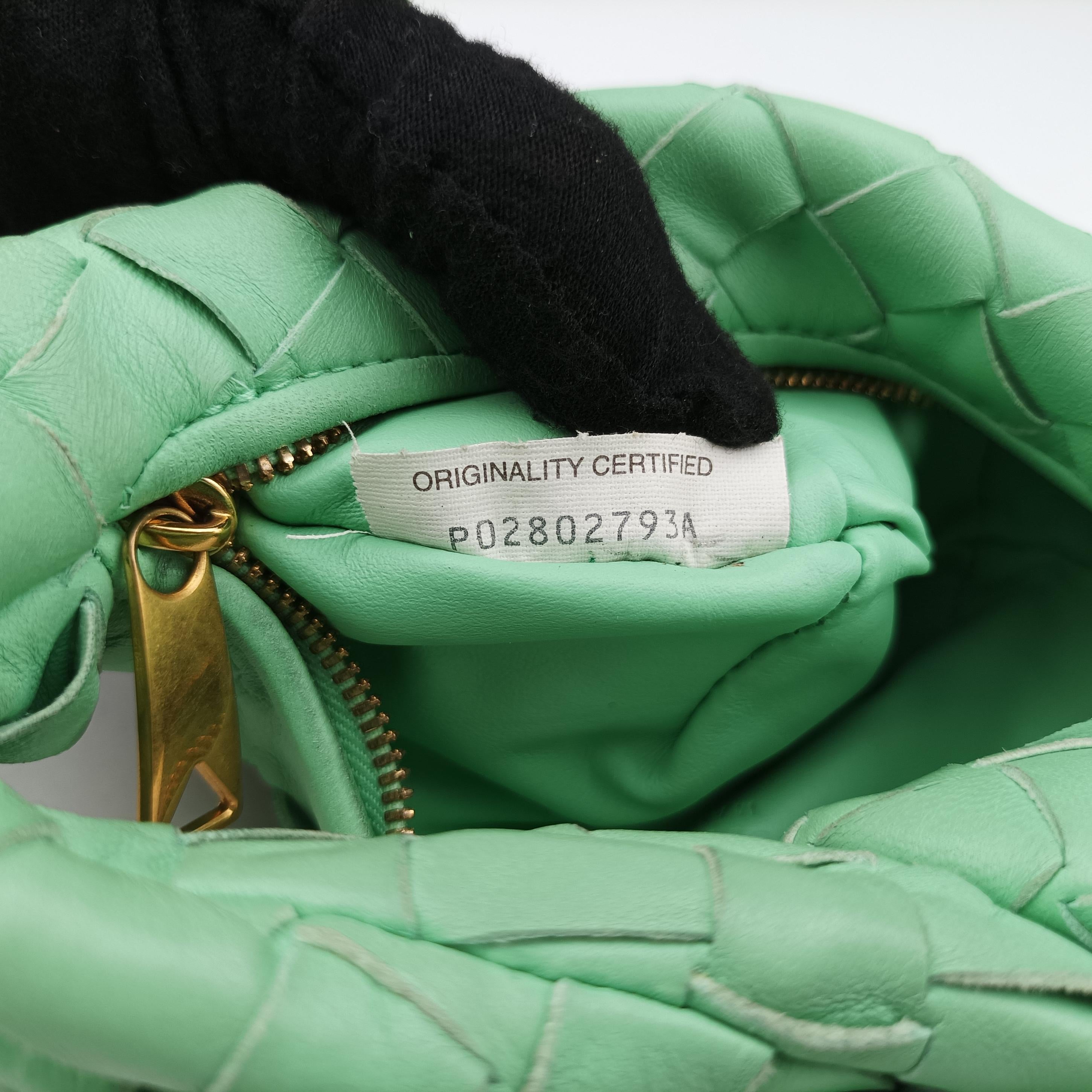 Pre-owned Bottega Veneta The Jodie Green lambskin  handbag | stylenewstar
