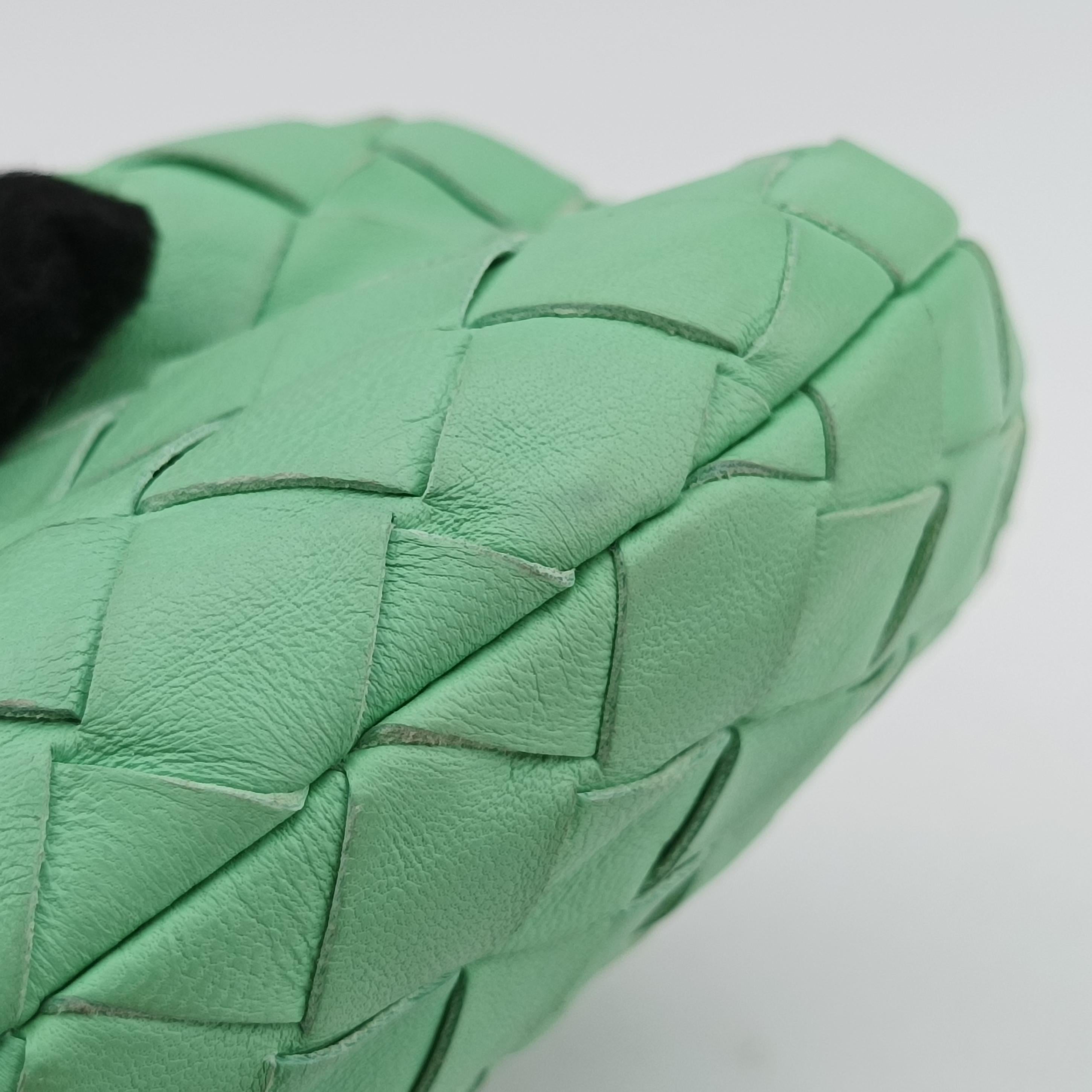 Pre-owned Bottega Veneta The Jodie Green lambskin  handbag | stylenewstar
