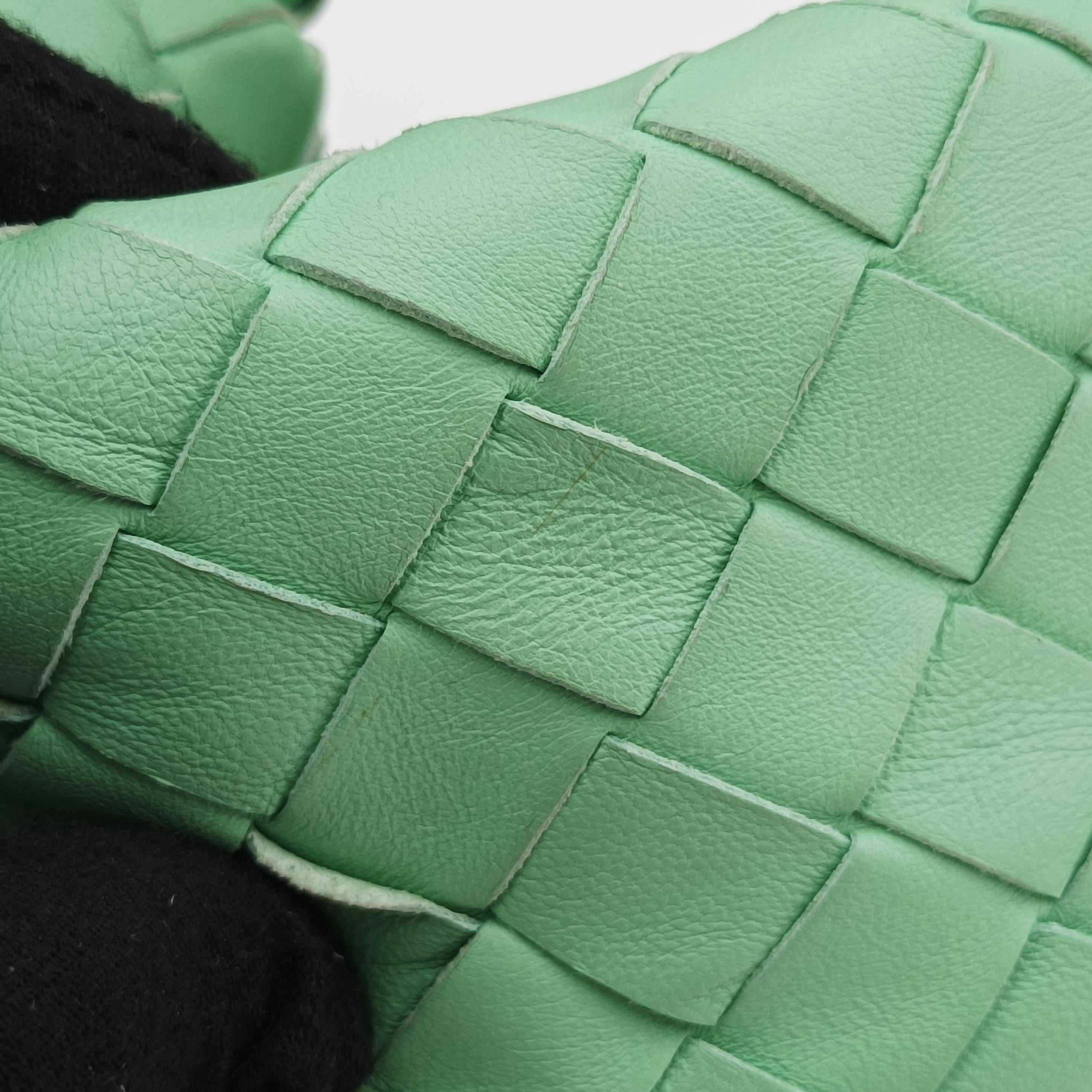 Pre-owned Bottega Veneta The Jodie Green lambskin  handbag | stylenewstar