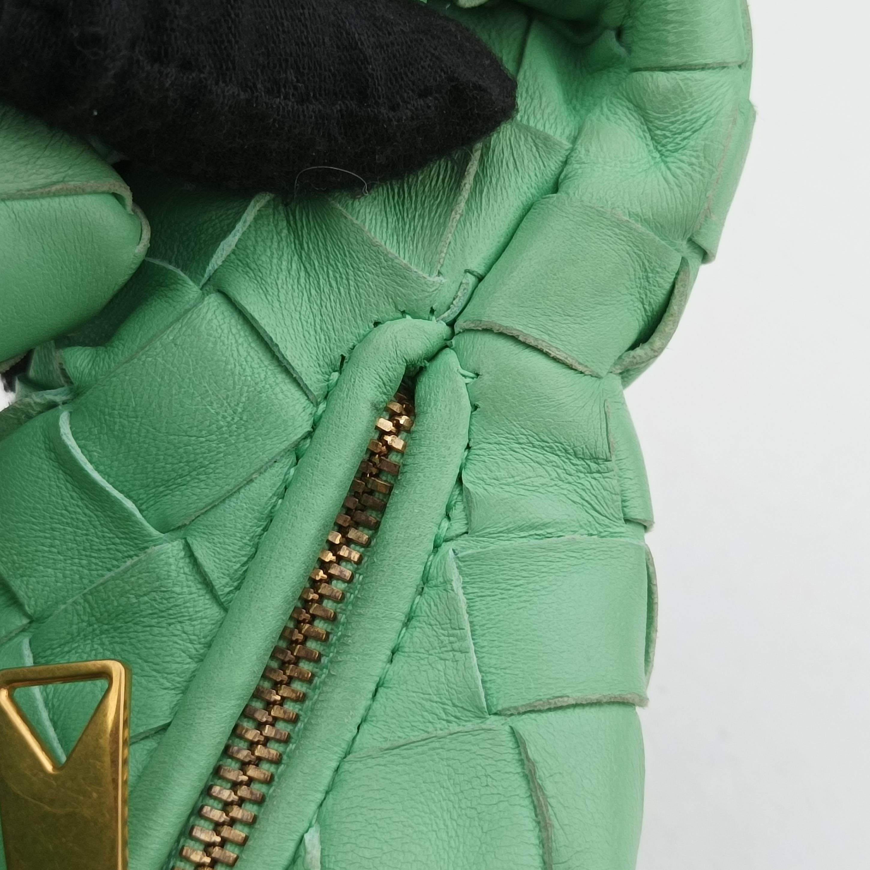 Pre-owned Bottega Veneta The Jodie Green lambskin  handbag | stylenewstar