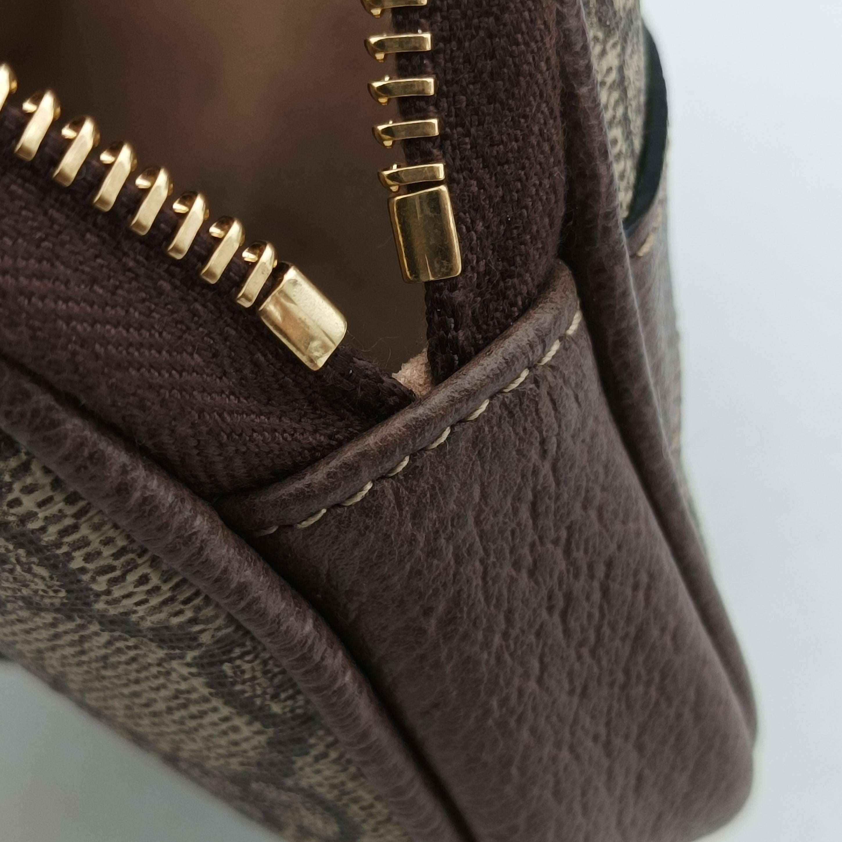 Pre-owned Gucci Ophidia Brown PVC coated canvas 519308 bum bag/waist bag | stylenewstar