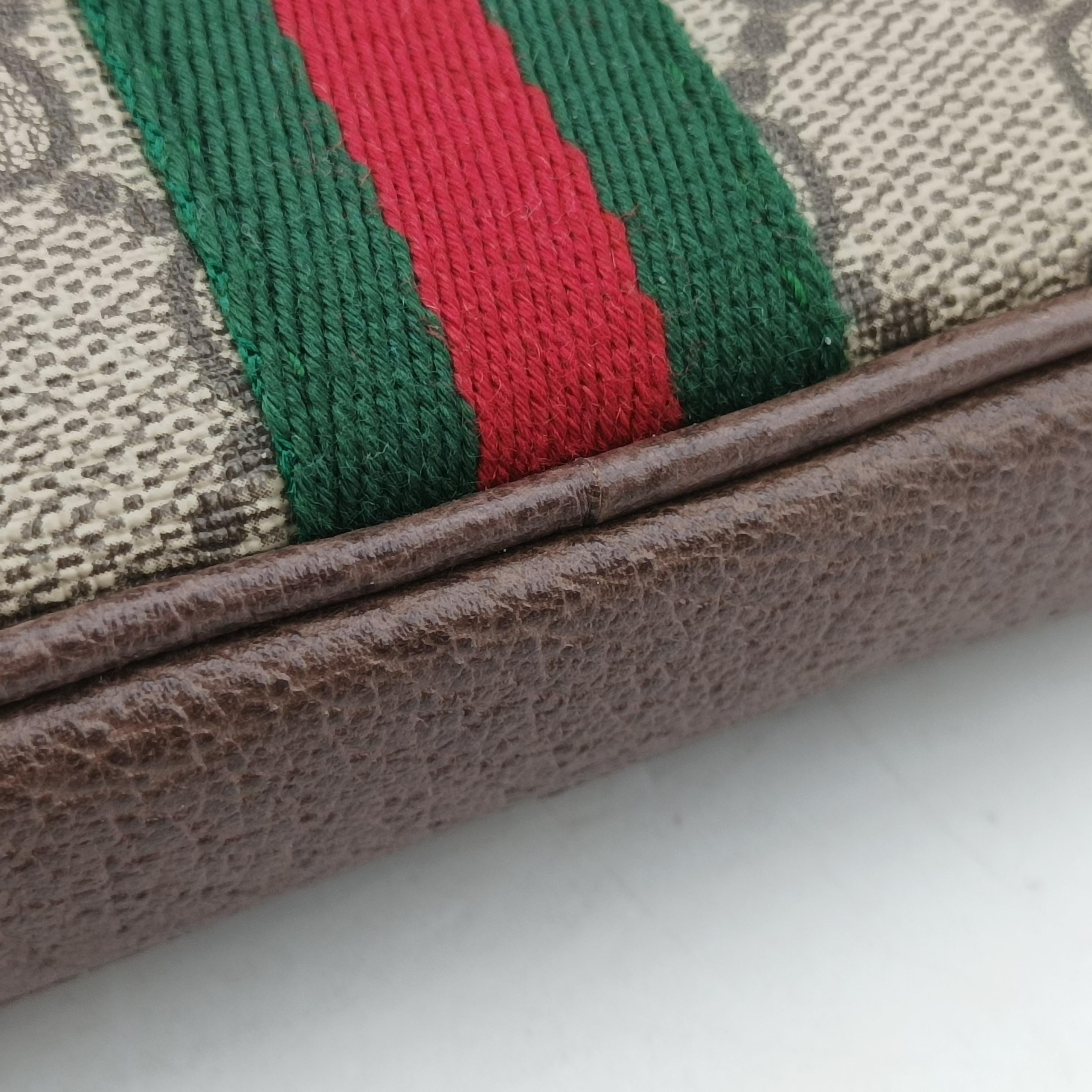 Pre-owned Gucci Ophidia Brown PVC coated canvas 519308 bum bag/waist bag | stylenewstar