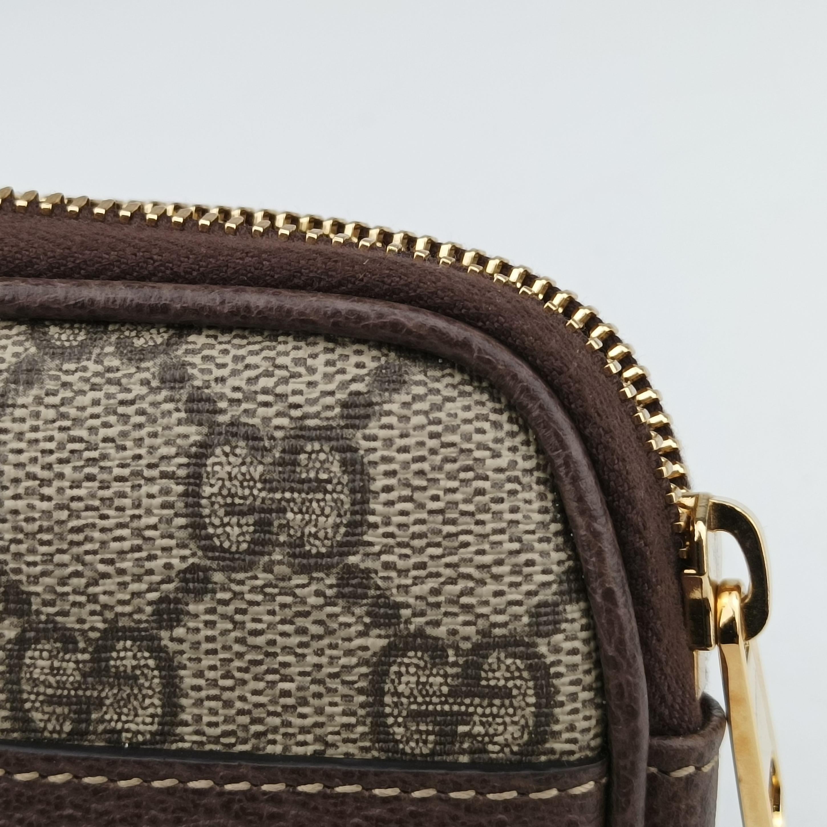 Pre-owned Gucci Ophidia Brown PVC coated canvas 519308 bum bag/waist bag | stylenewstar